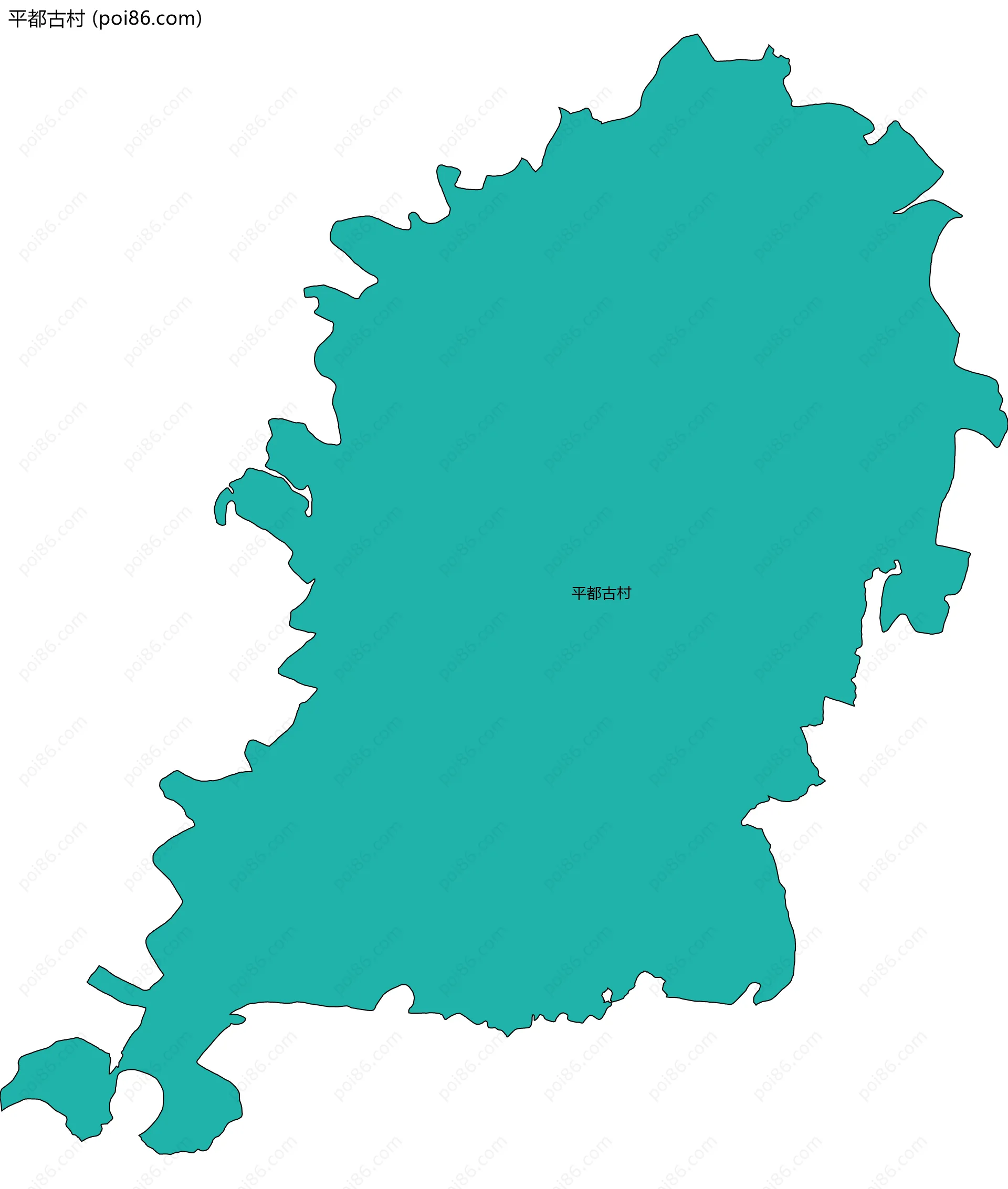 平都古村边界地图