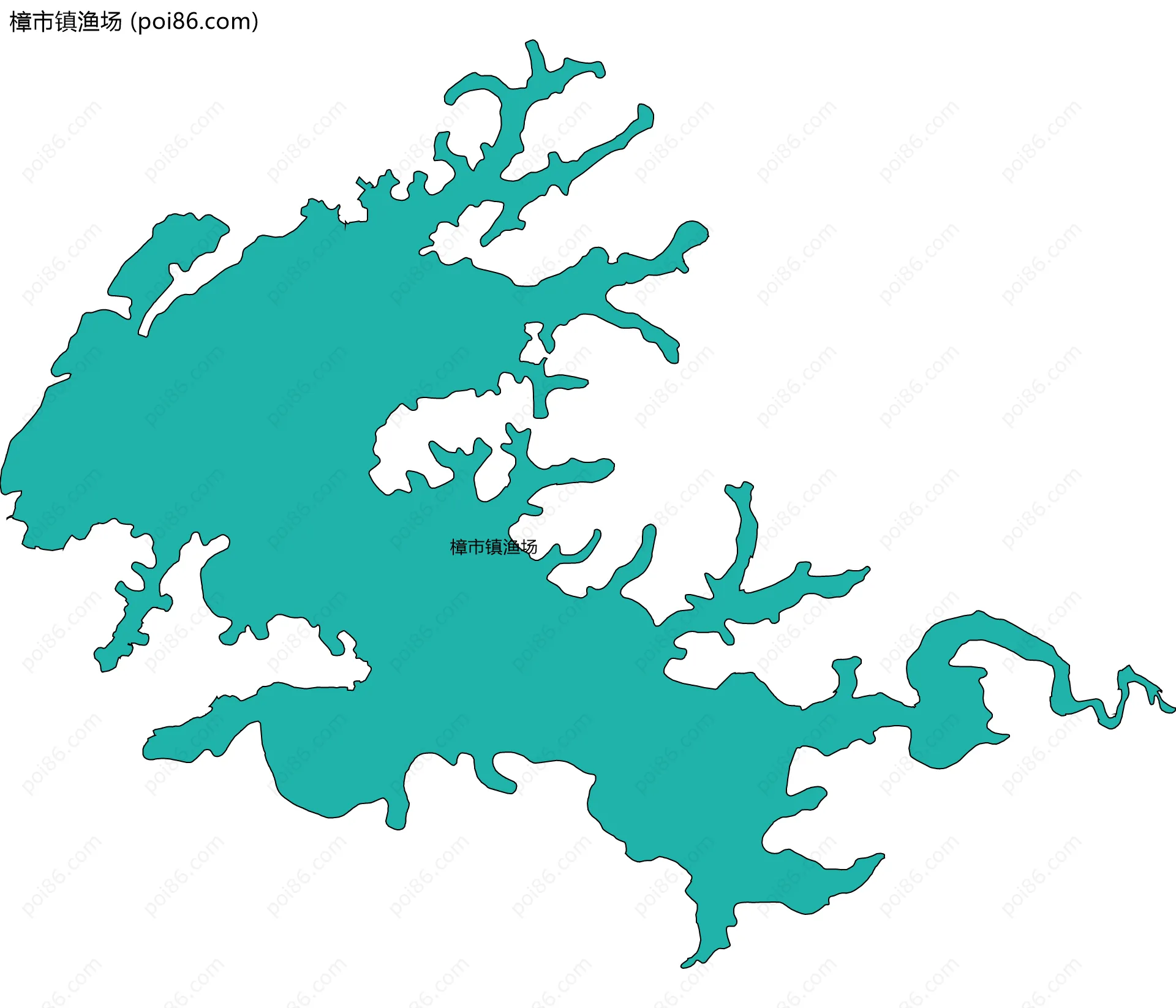樟市镇渔场边界地图