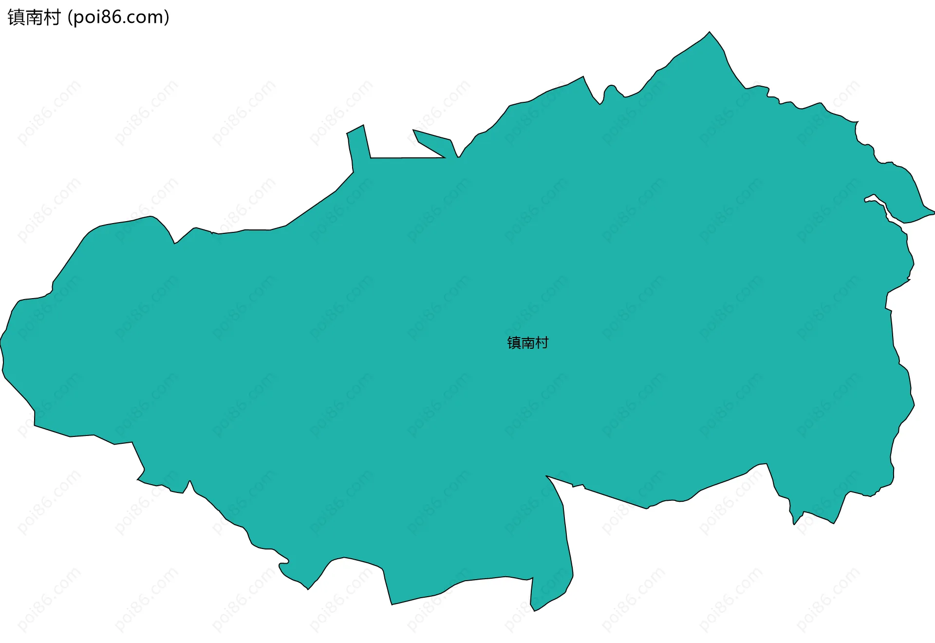 镇南村边界地图