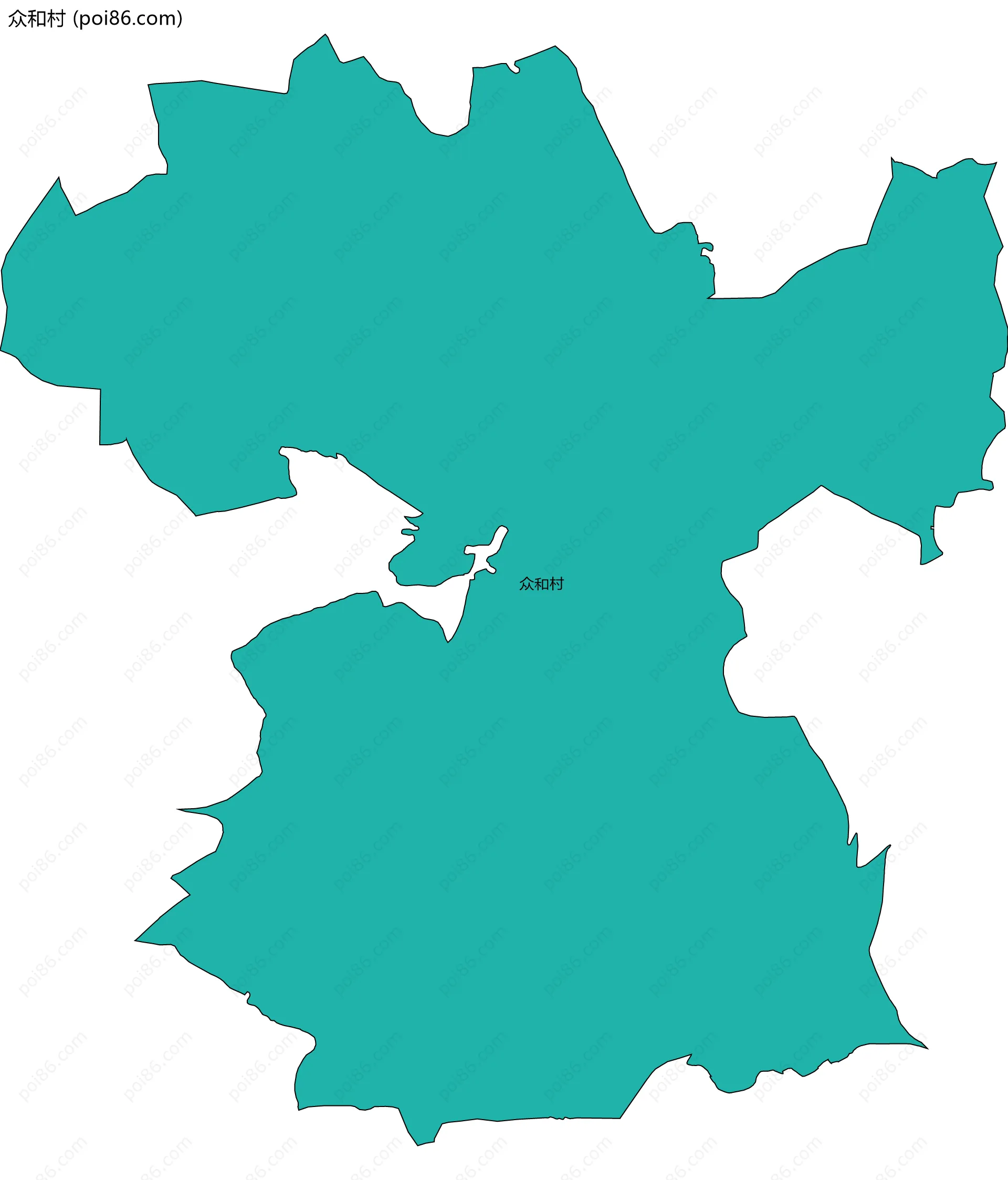 众和村边界地图