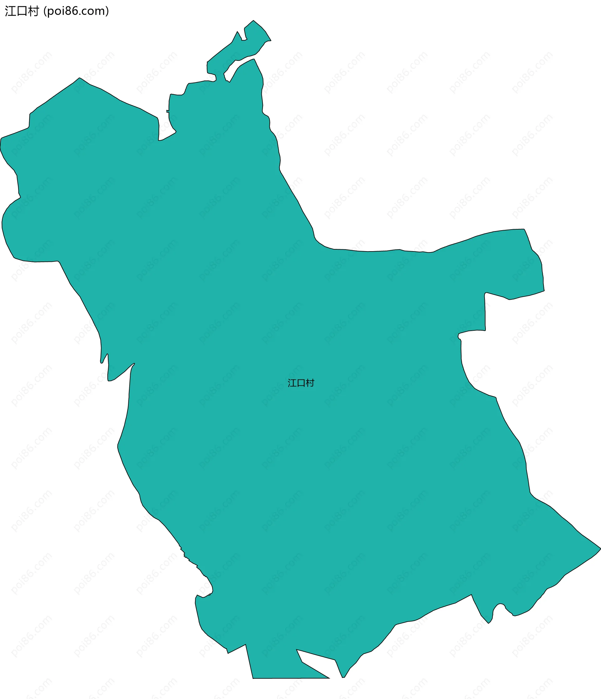 江口村边界地图