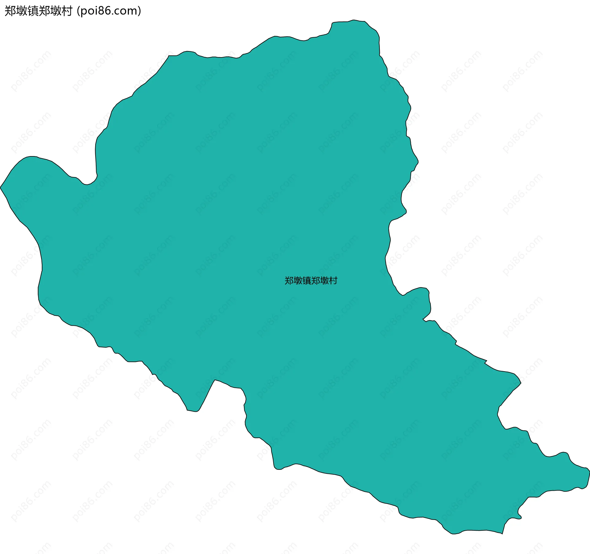郑墩镇郑墩村边界地图