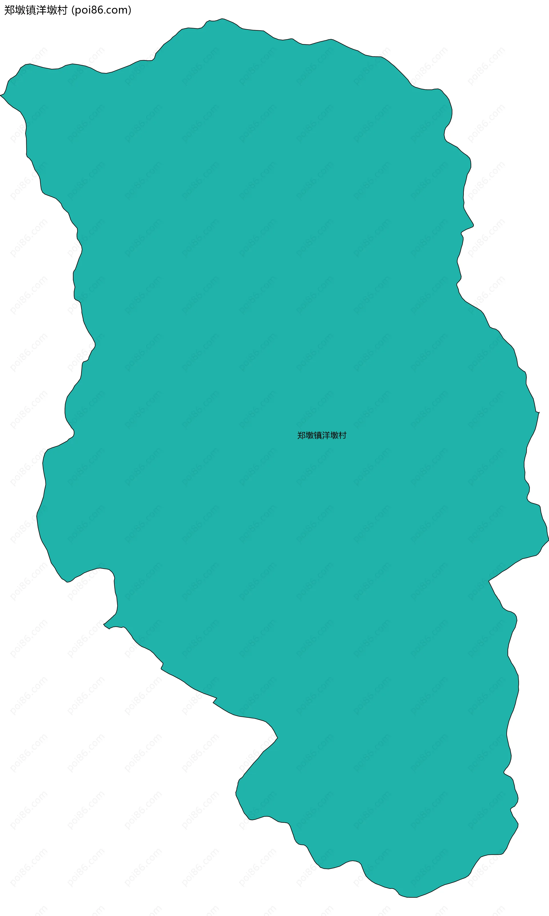 郑墩镇洋墩村边界地图
