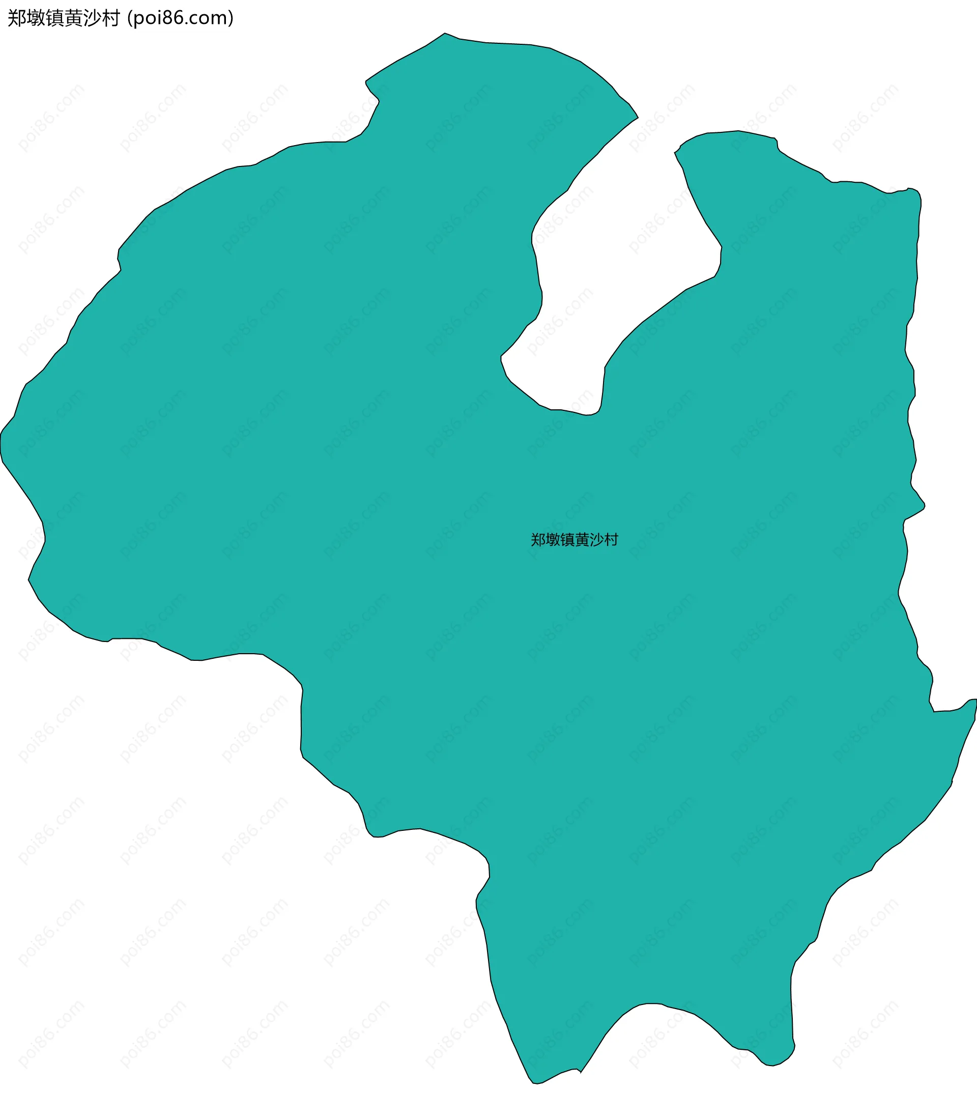 郑墩镇黄沙村边界地图