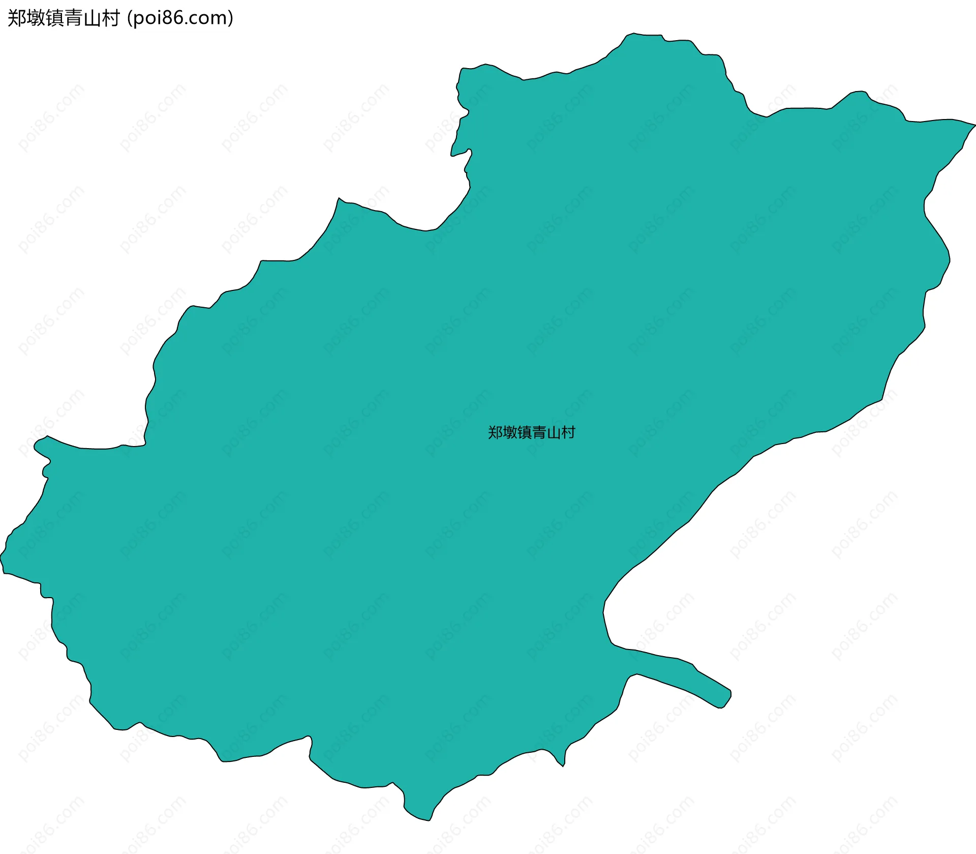 郑墩镇青山村边界地图