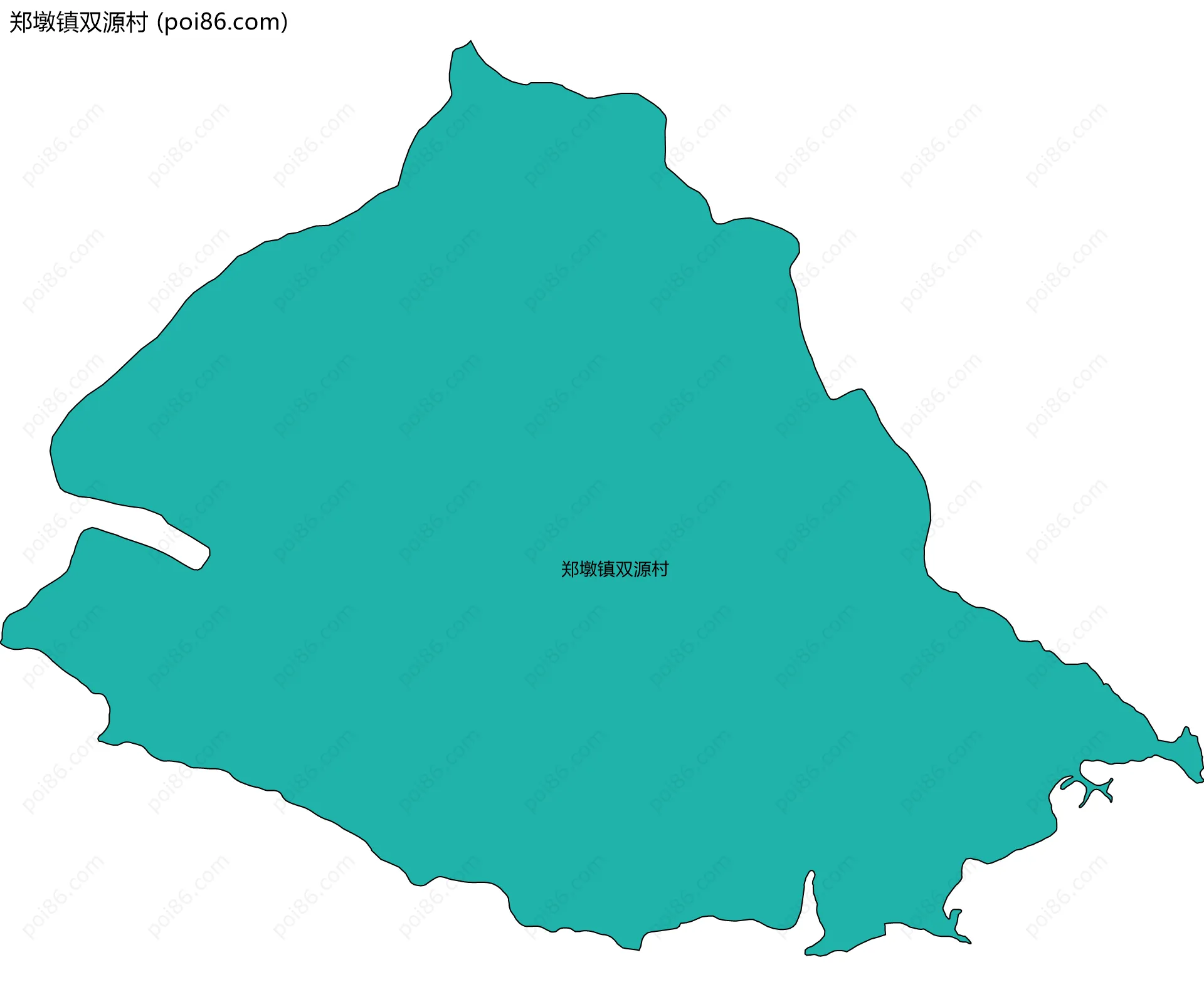 郑墩镇双源村边界地图