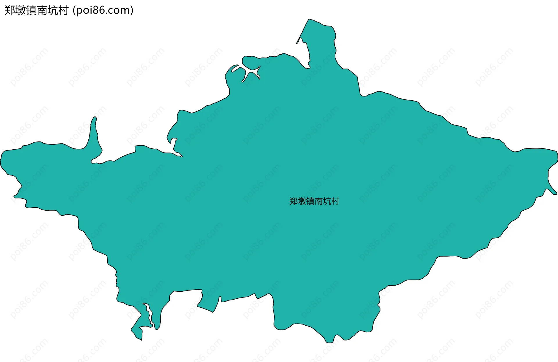 郑墩镇南坑村边界地图