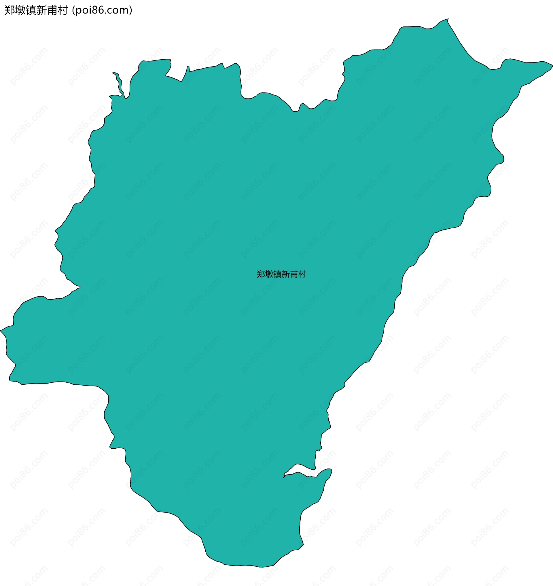 郑墩镇新甫村边界地图