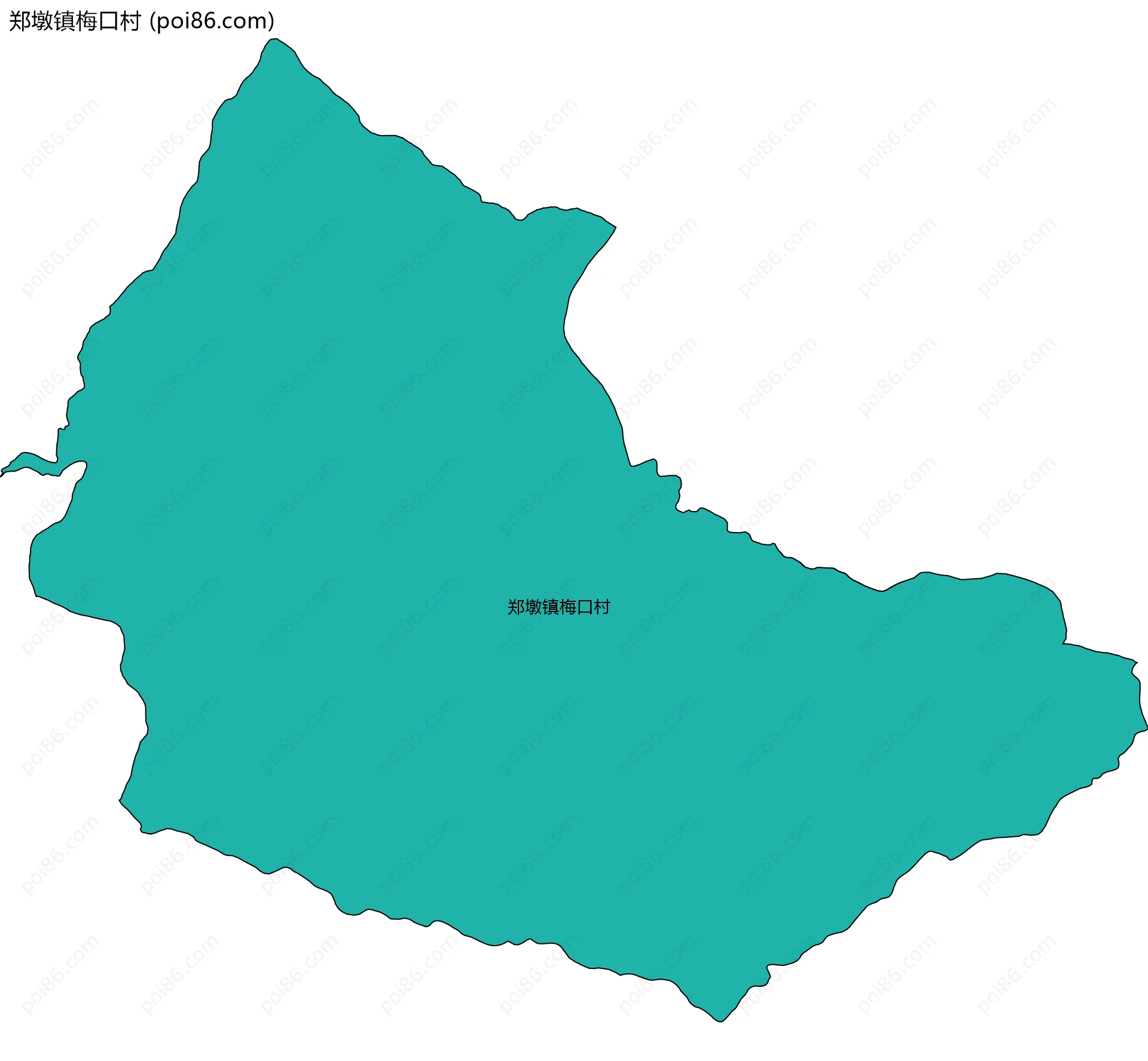 郑墩镇梅口村边界地图