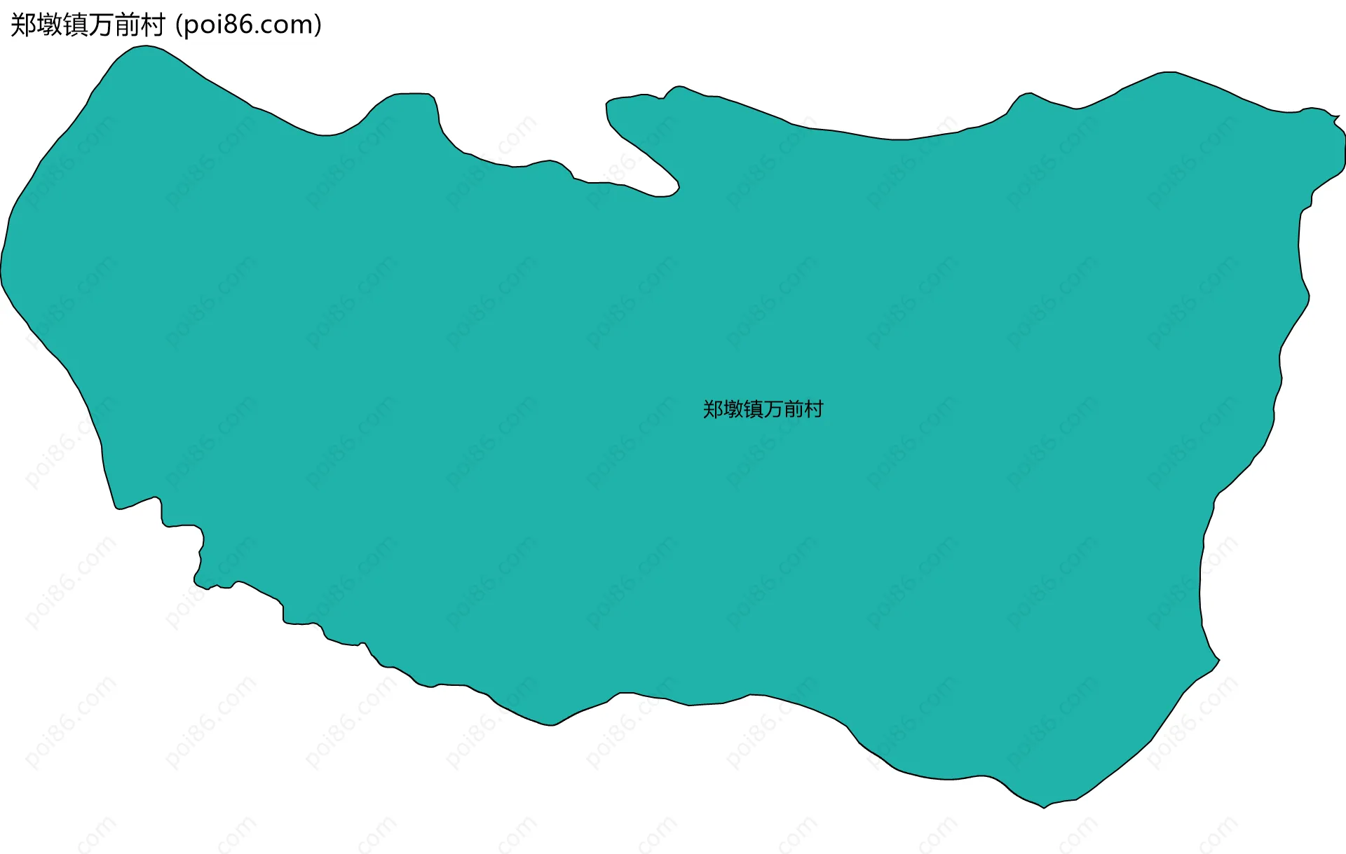 郑墩镇万前村边界地图