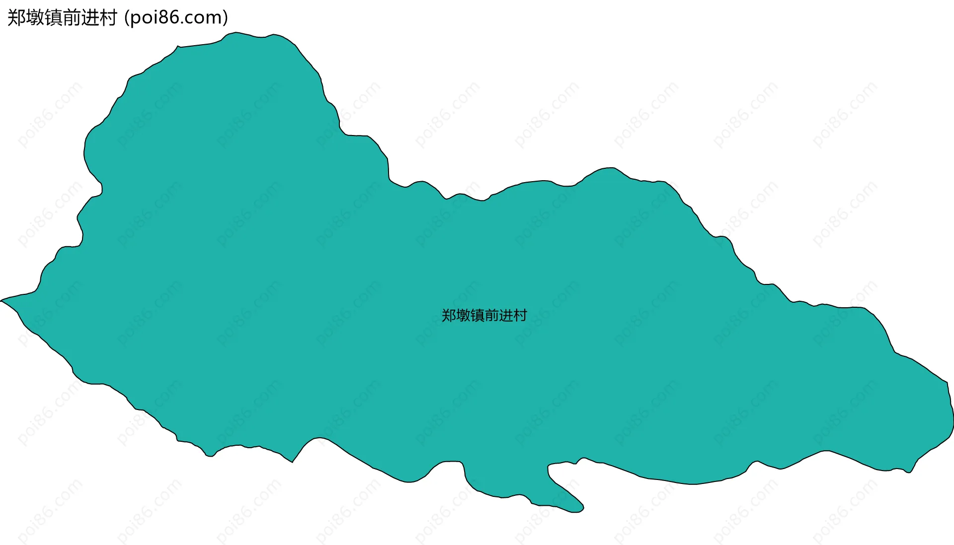 郑墩镇前进村边界地图