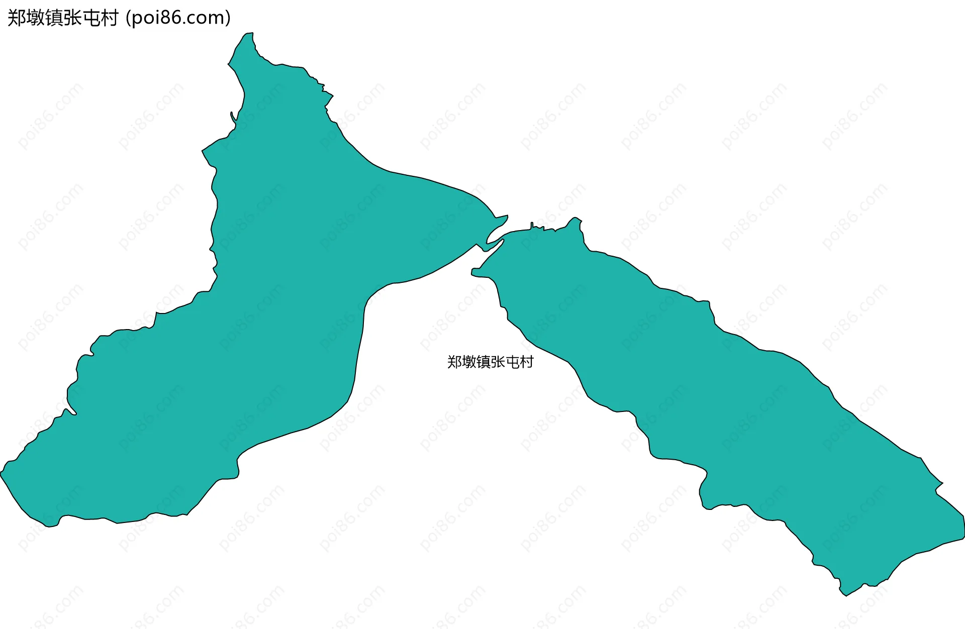 郑墩镇张屯村边界地图