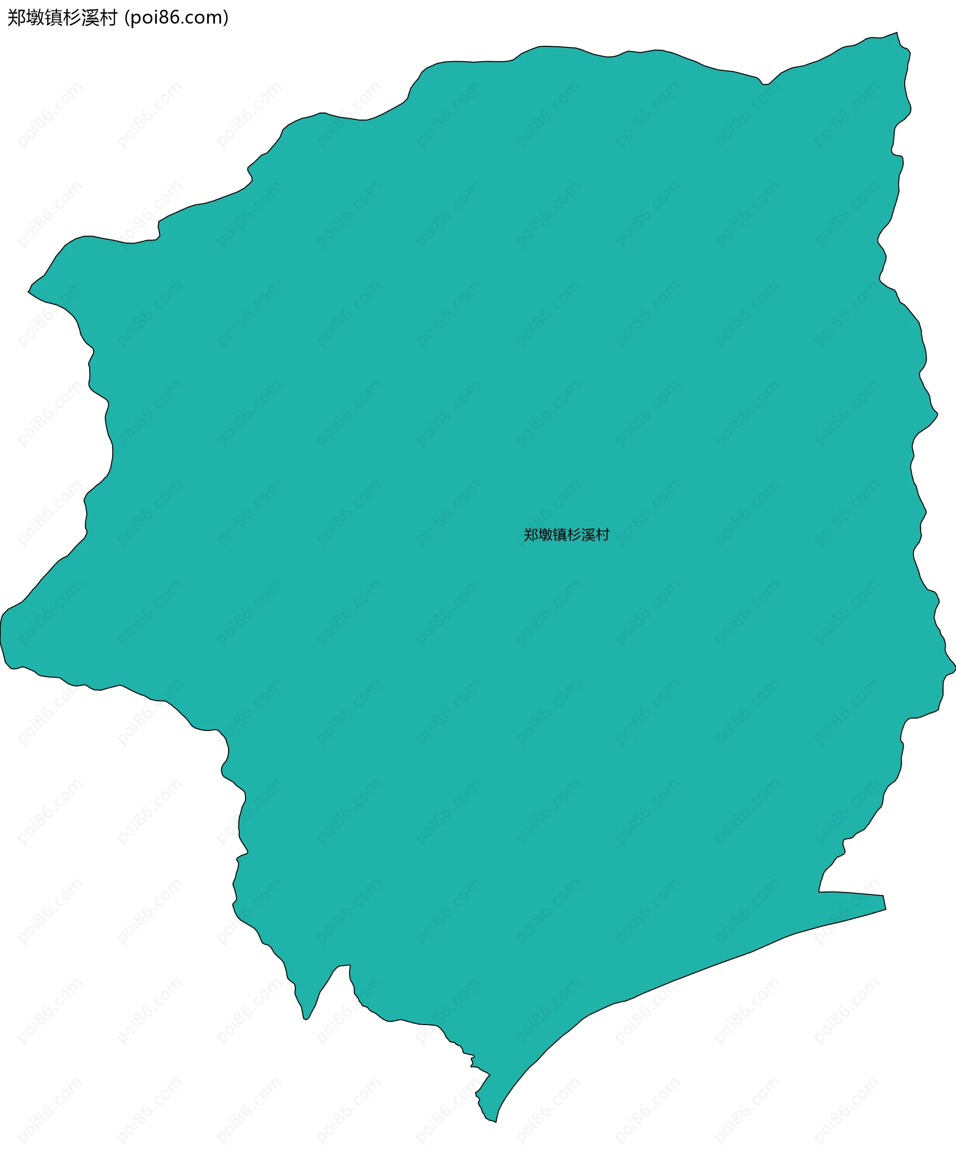 郑墩镇杉溪村边界地图