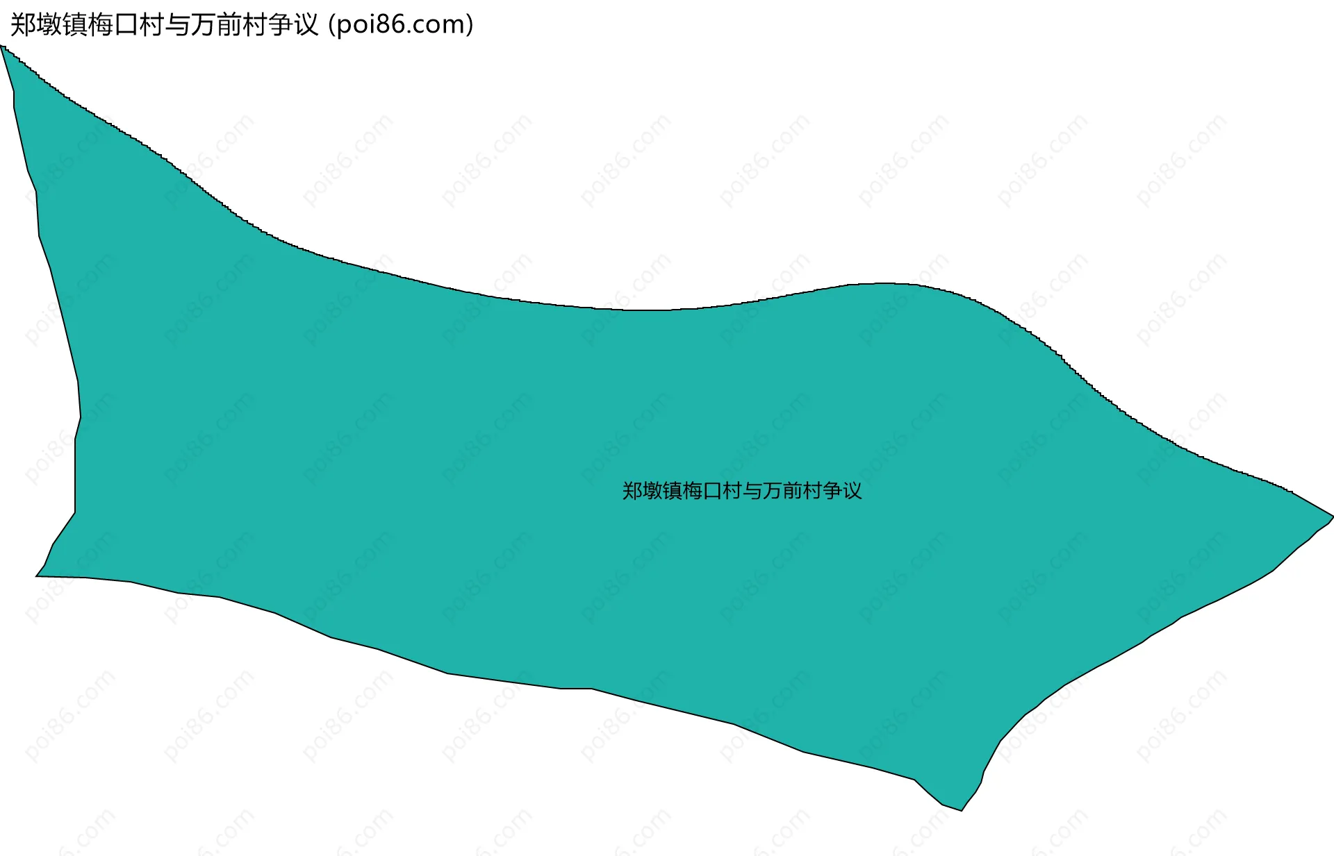 郑墩镇梅口村与万前村争议边界地图