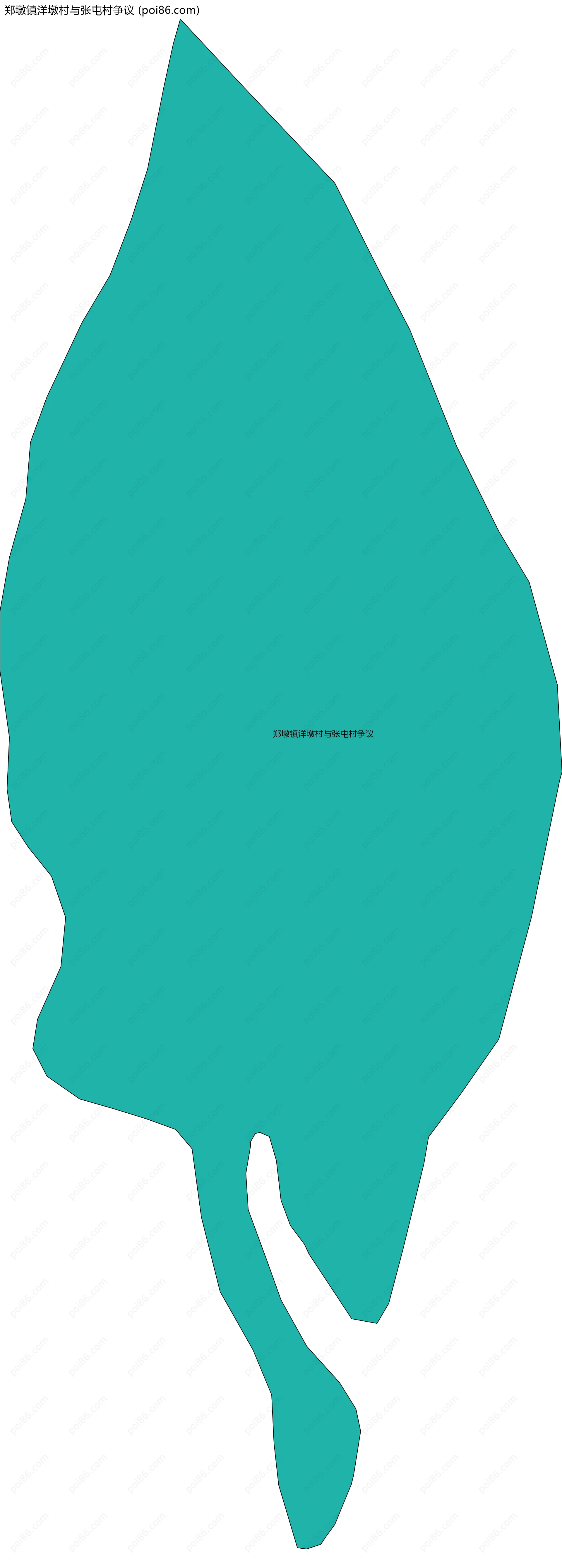 郑墩镇洋墩村与张屯村争议边界地图