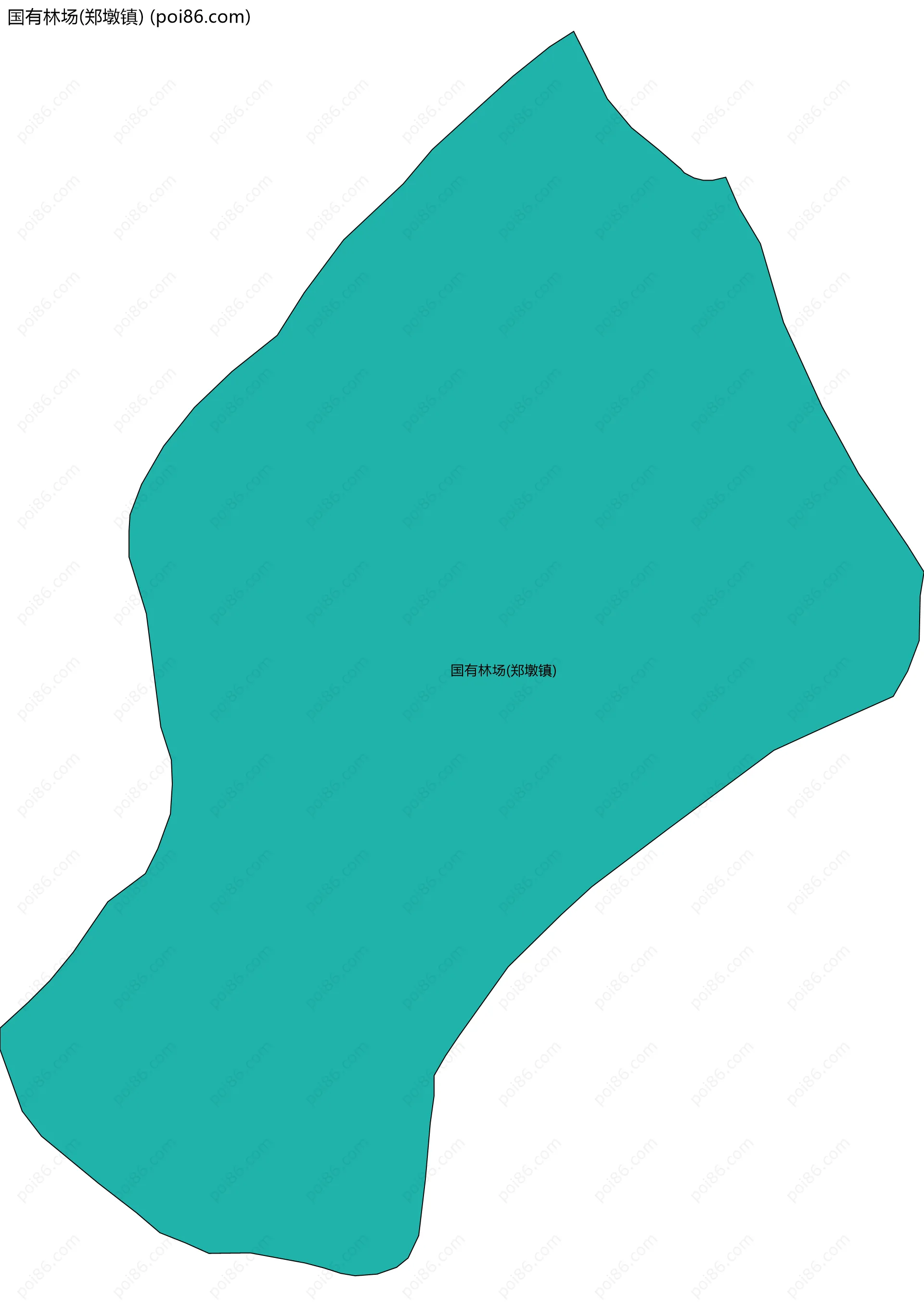 国有林场(郑墩镇)边界地图