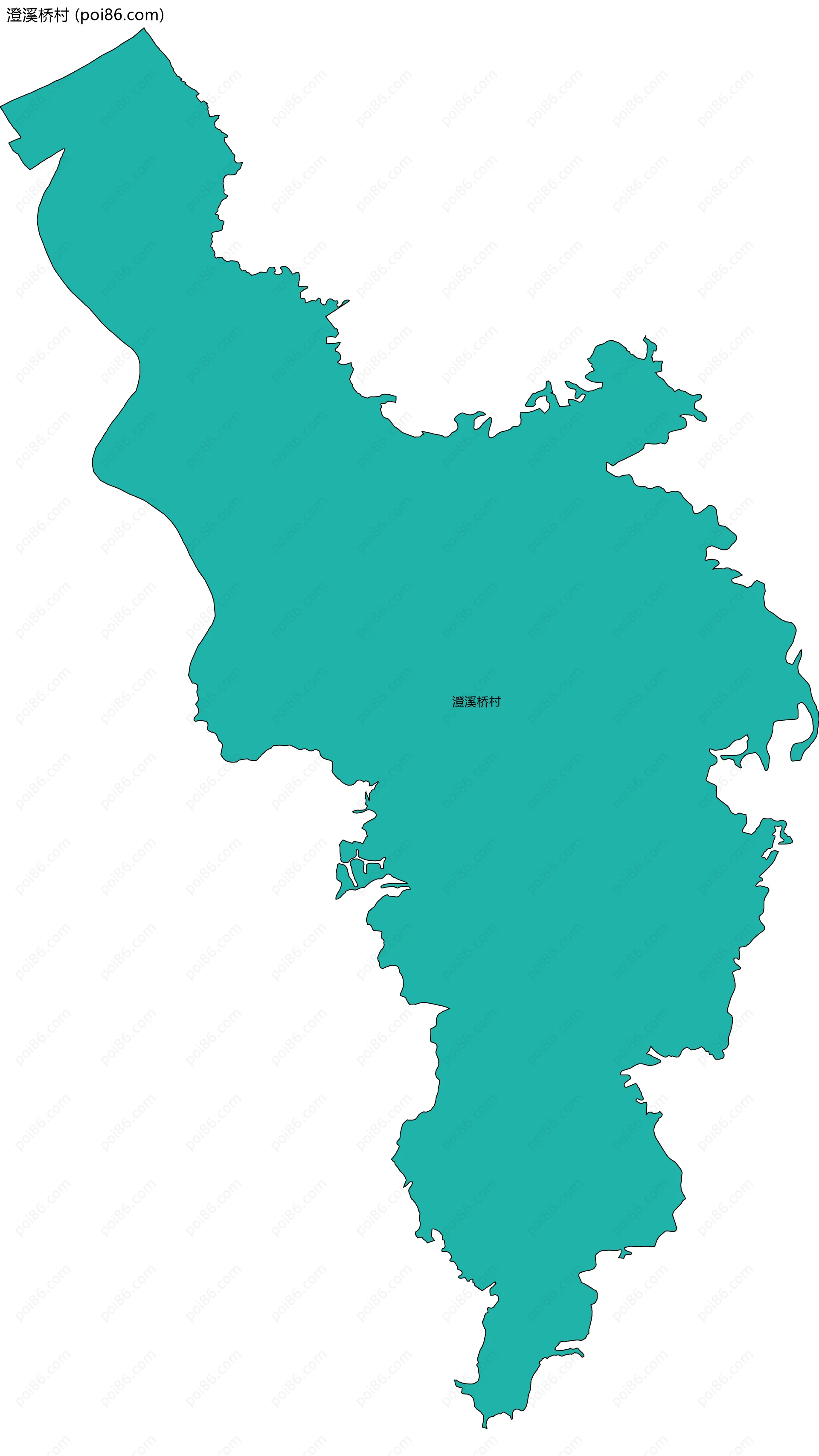 澄溪桥村边界地图