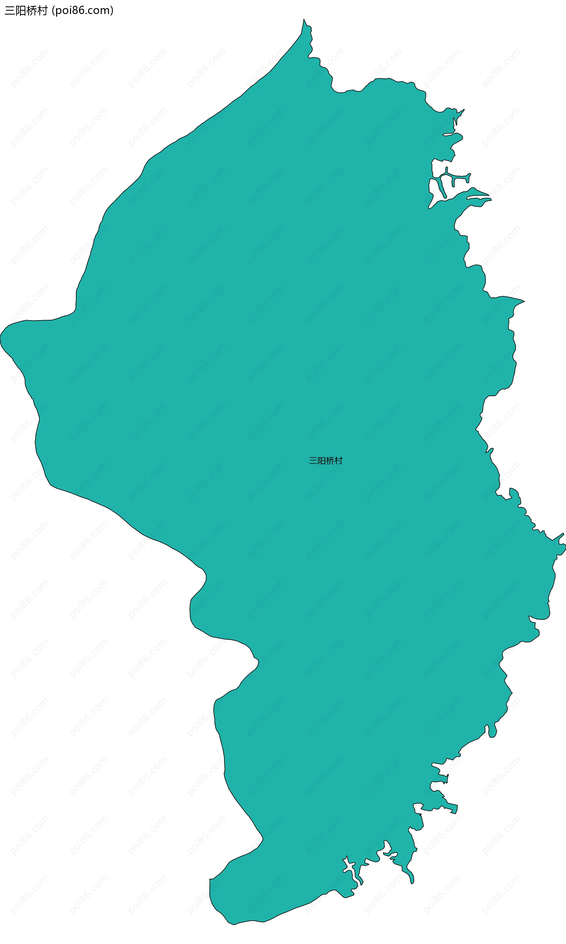 三阳桥村边界地图