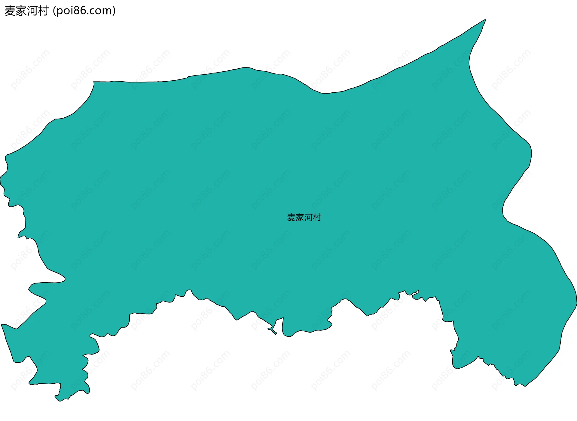 麦家河村边界地图