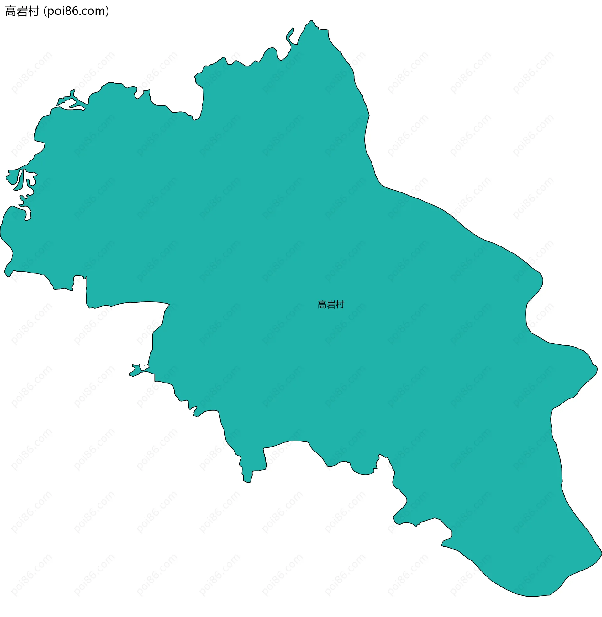 高岩村边界地图