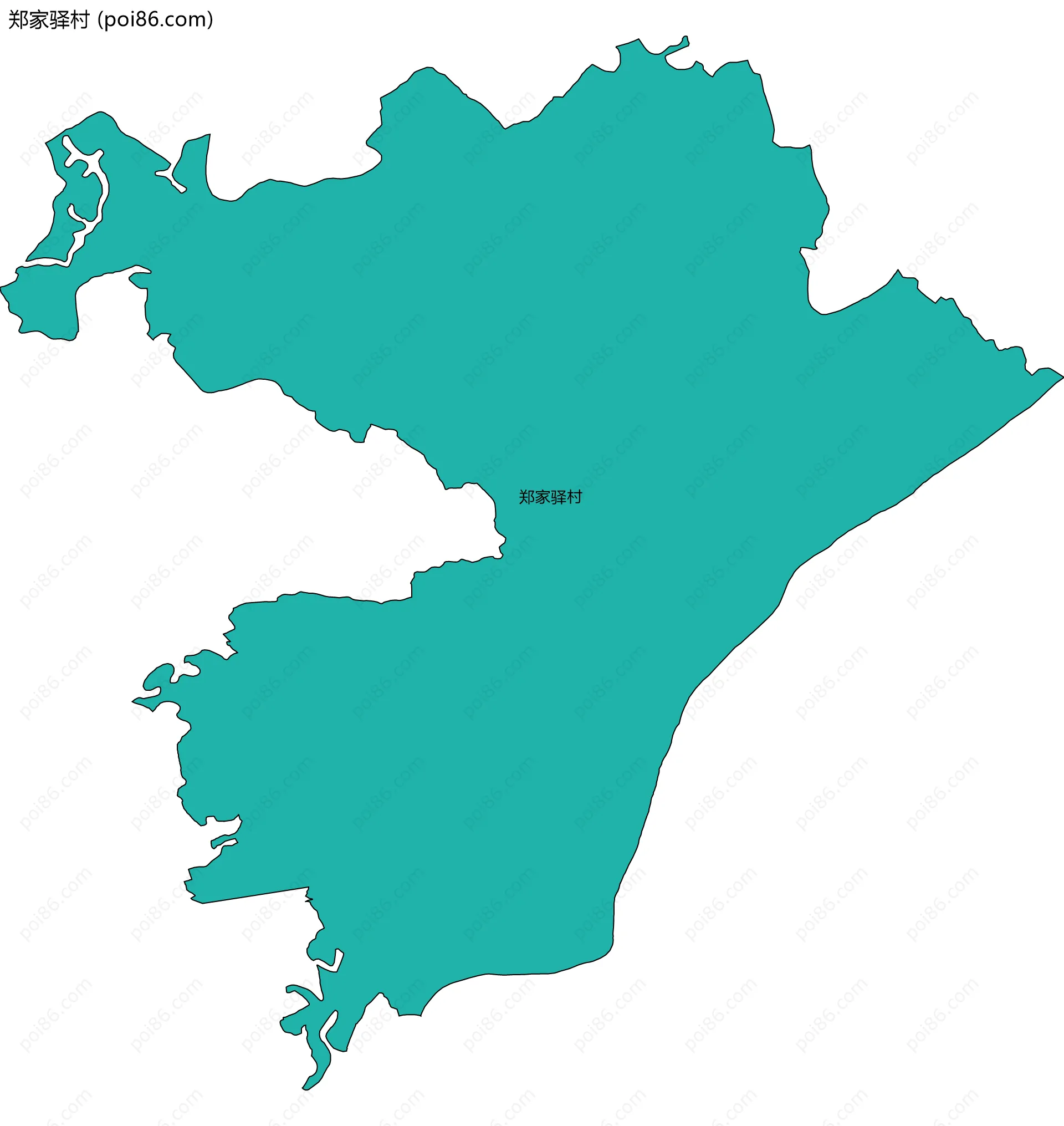 郑家驿村边界地图