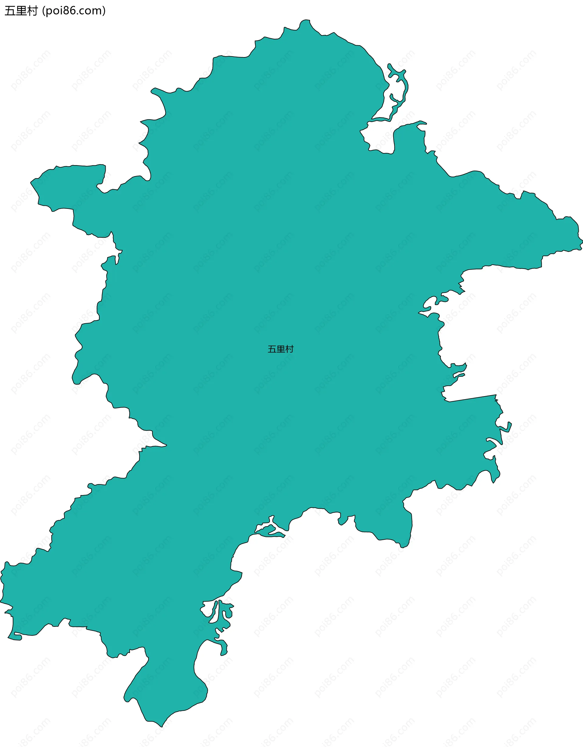 五里村边界地图