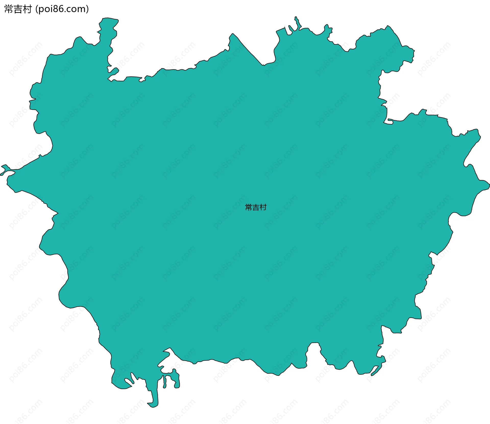 常吉村边界地图