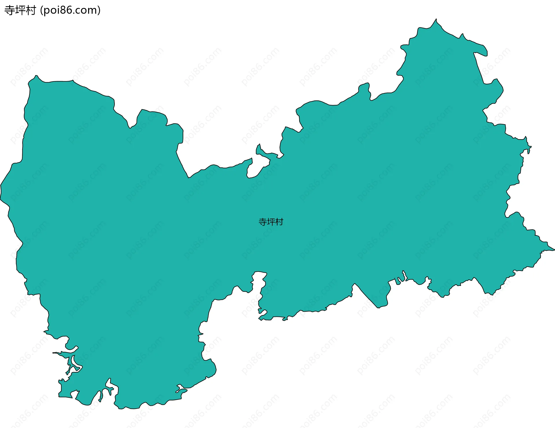 寺坪村边界地图