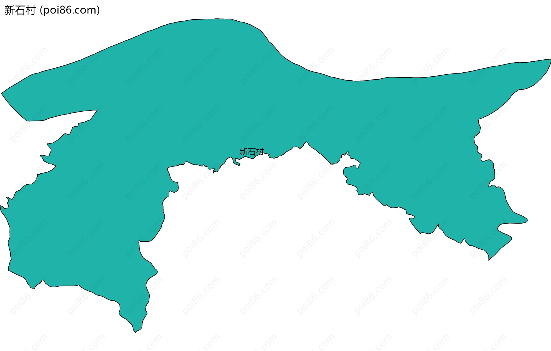 新石村边界地图