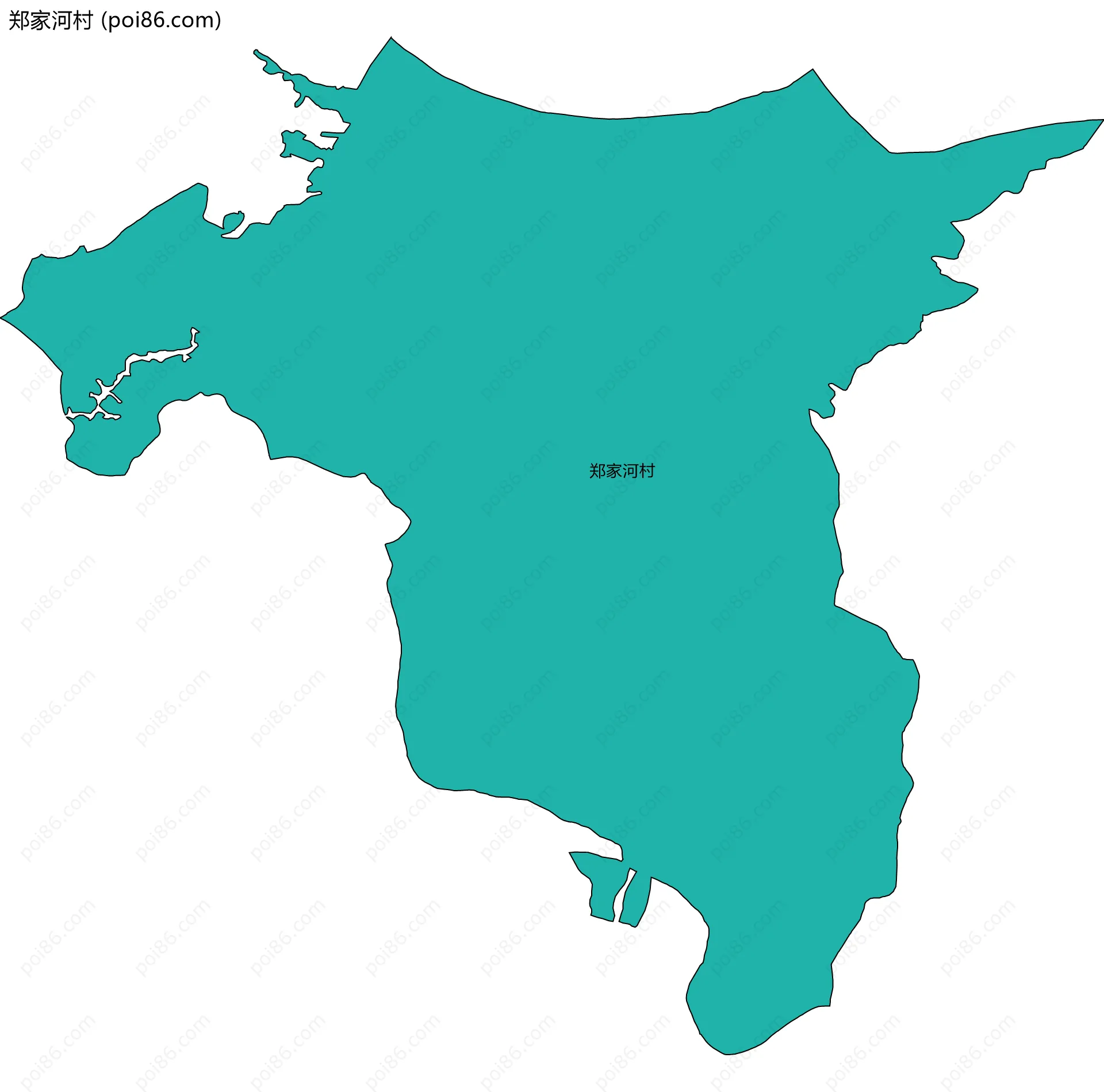 郑家河村边界地图