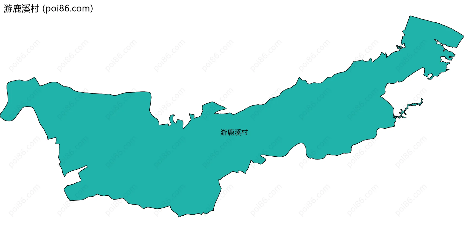 游鹿溪村边界地图