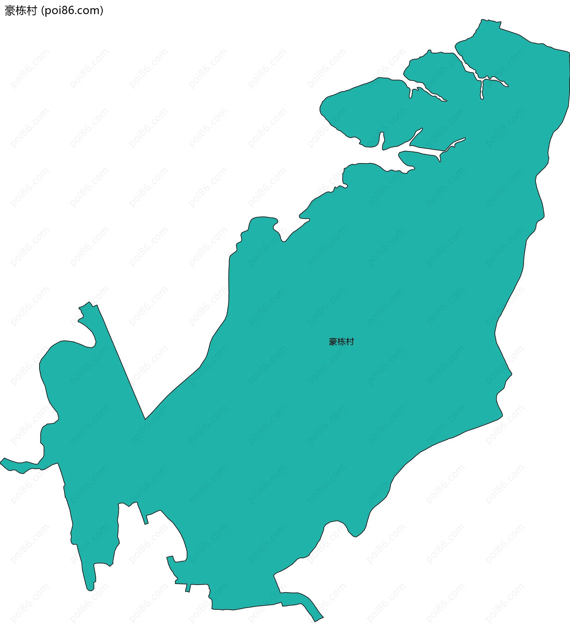 豪栋村边界地图