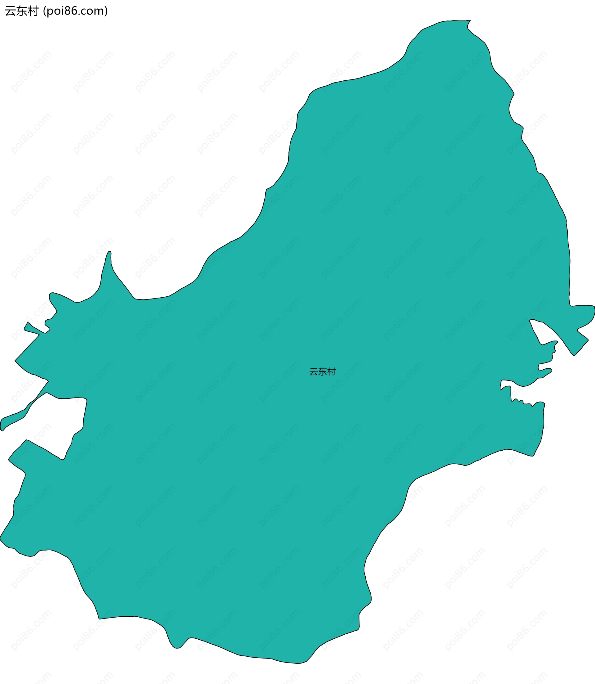 云东村边界地图