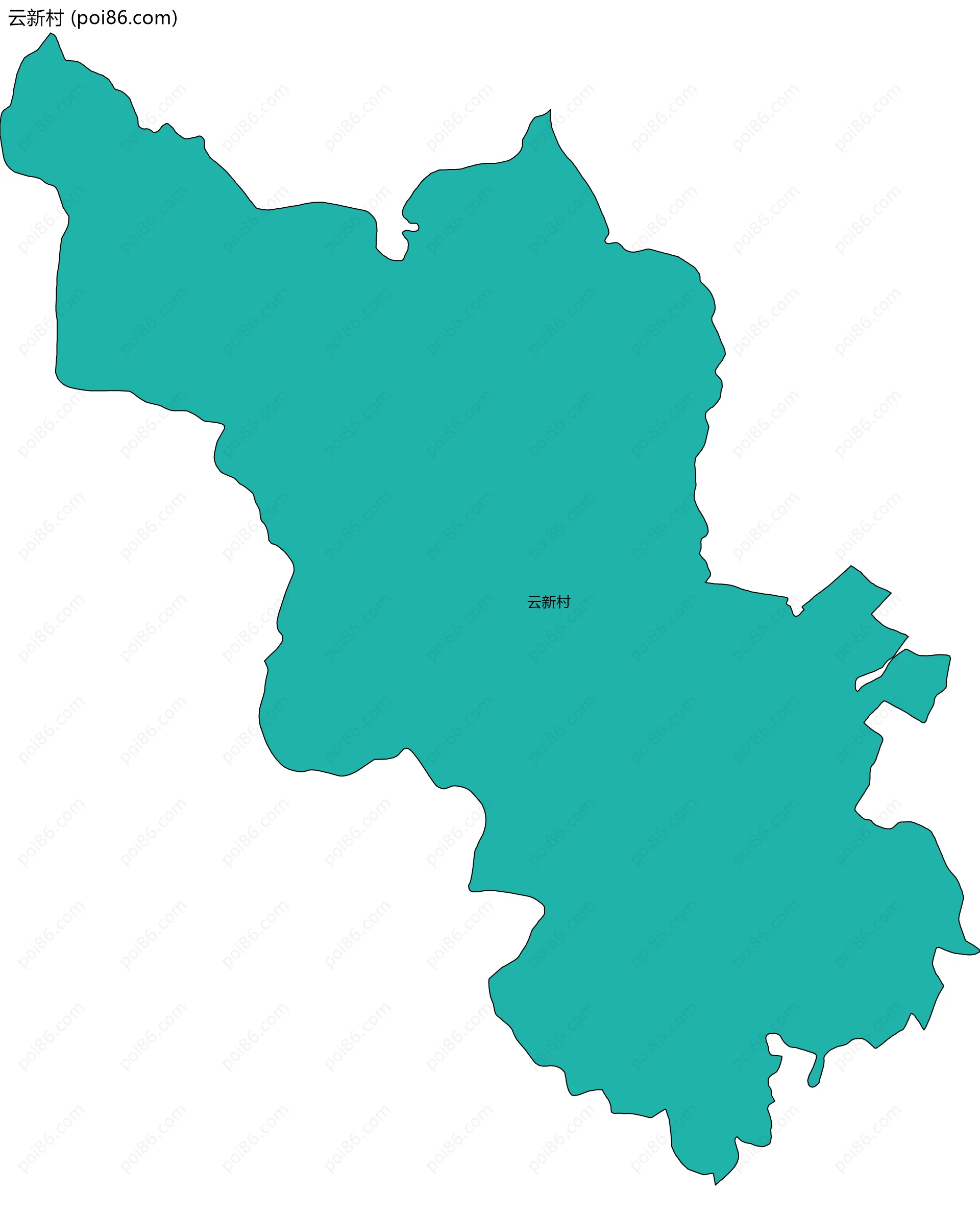 云新村边界地图