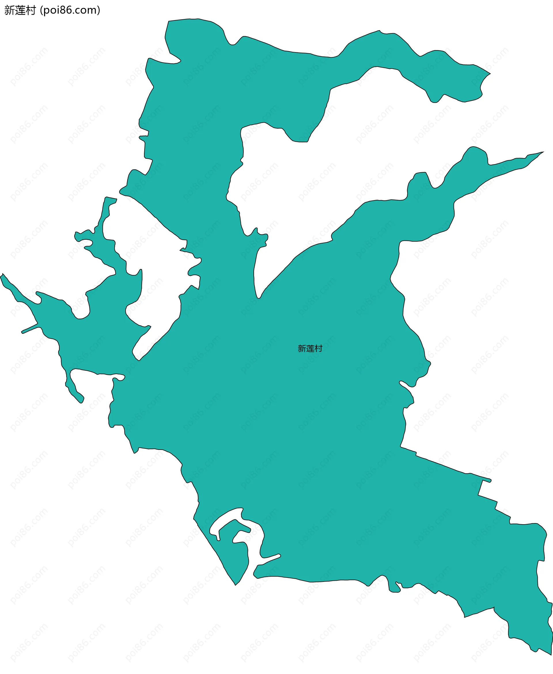 新莲村边界地图