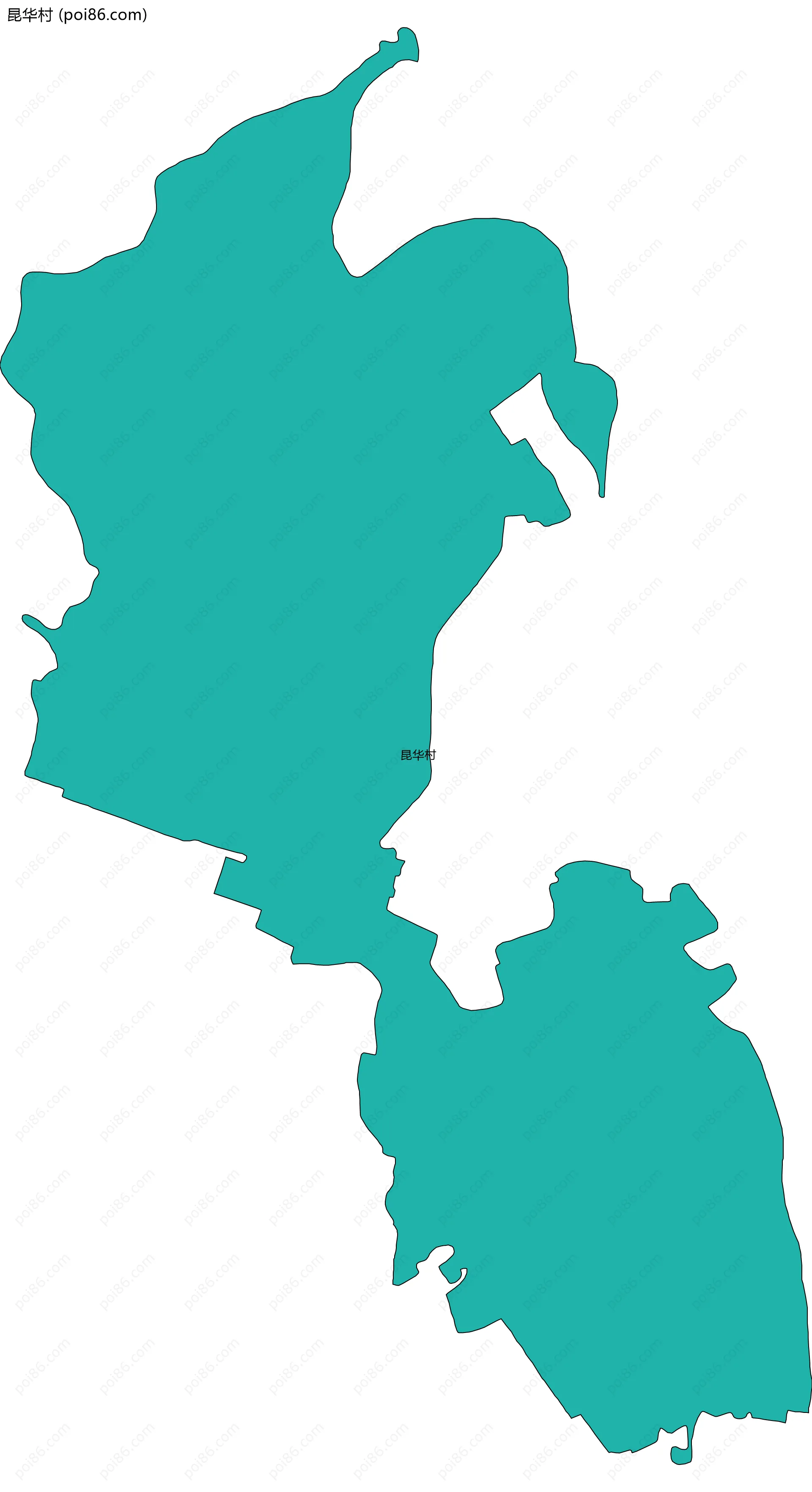 昆华村边界地图