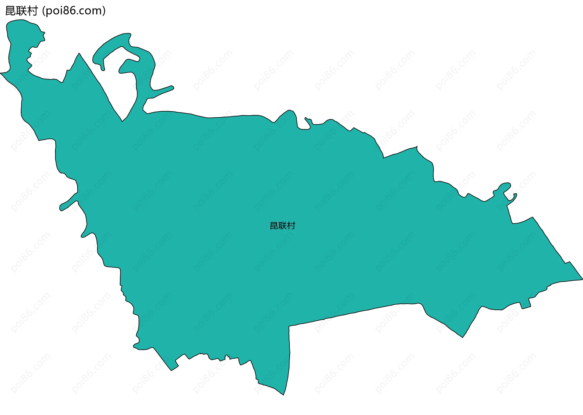 昆联村边界地图