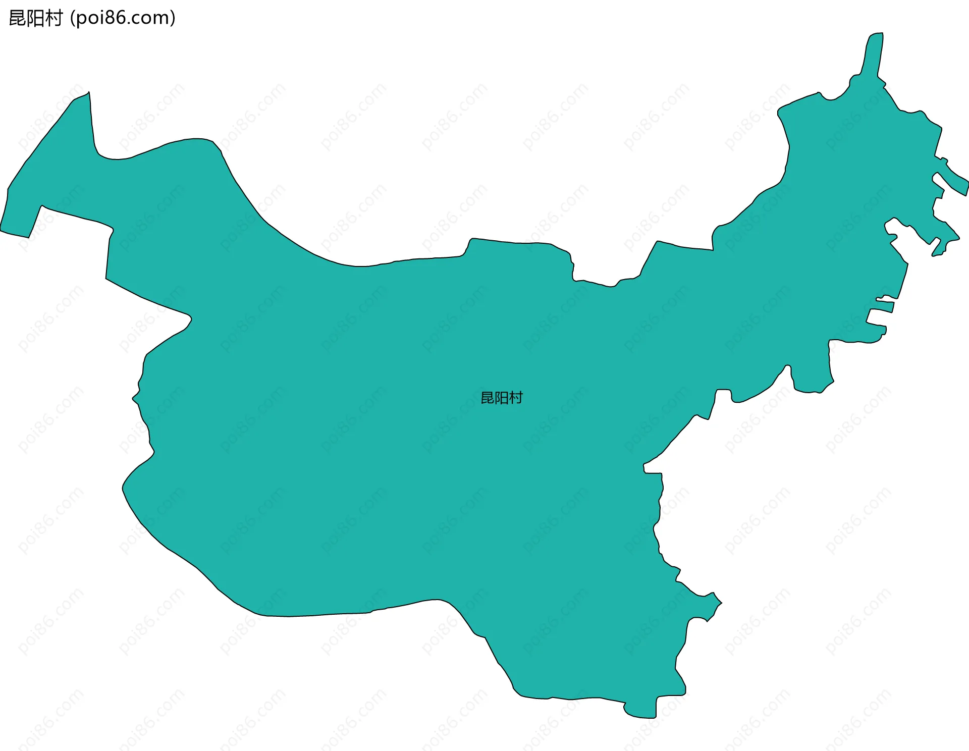 昆阳村边界地图