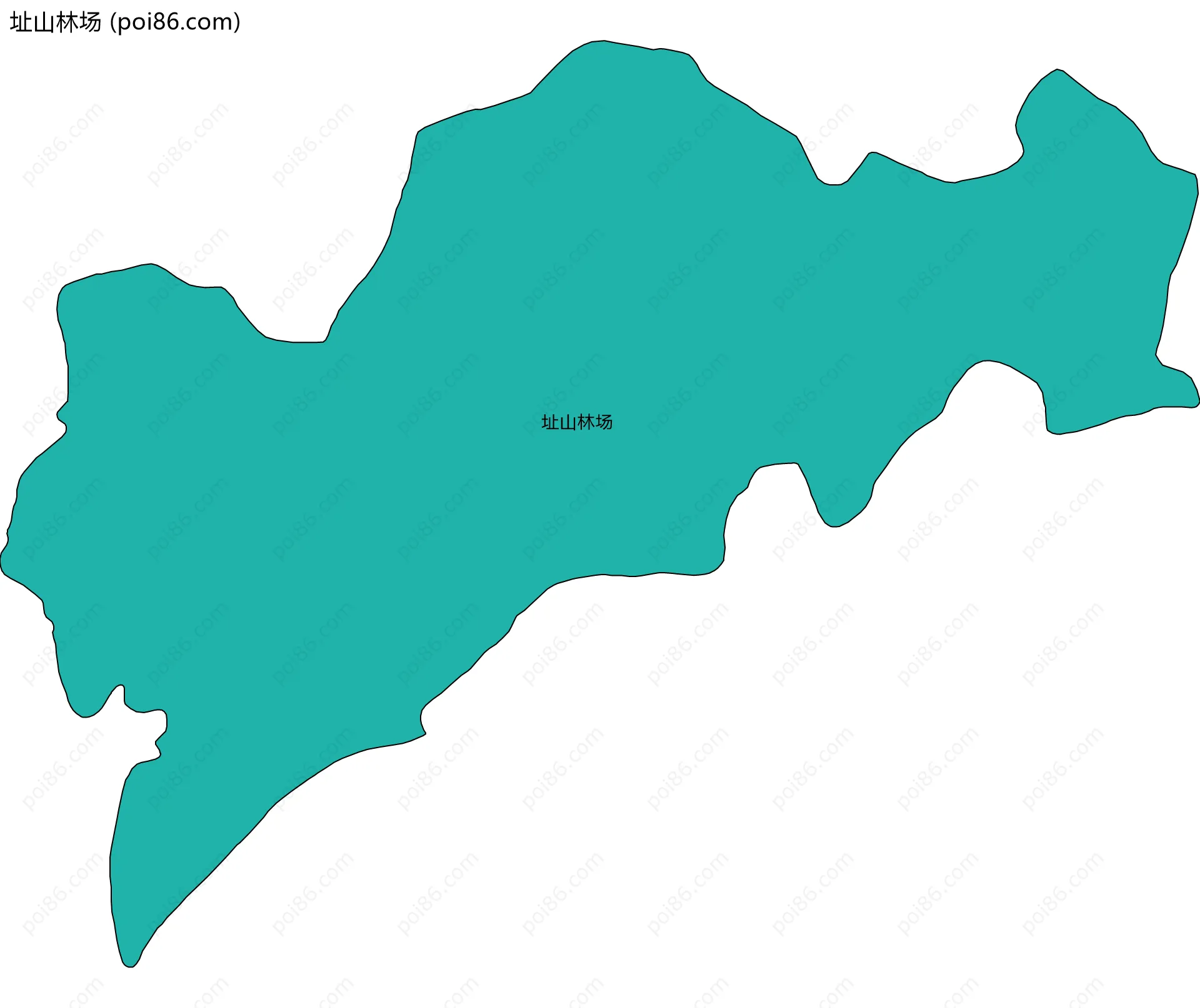 址山林场边界地图