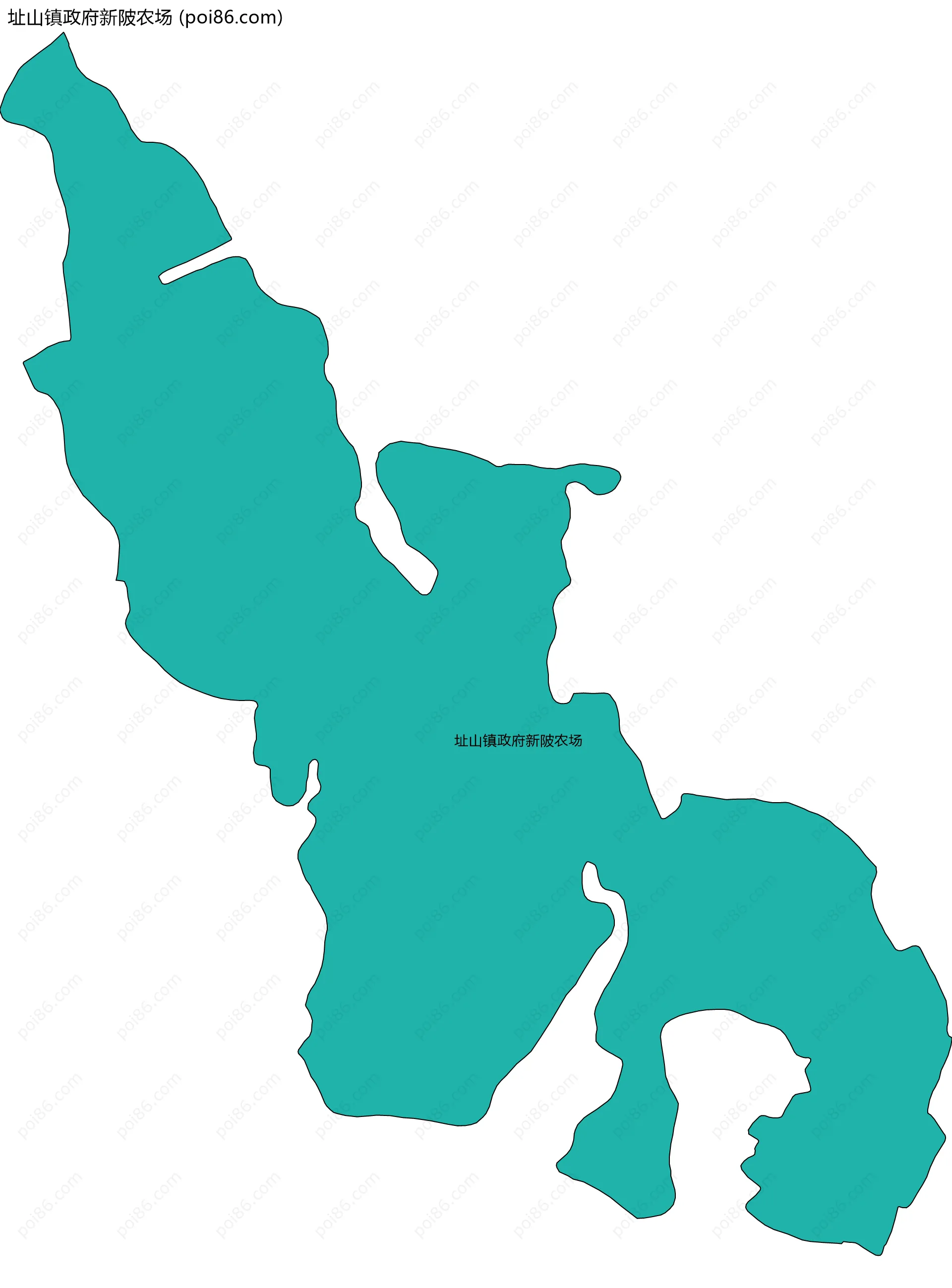 址山镇政府新陂农场边界地图