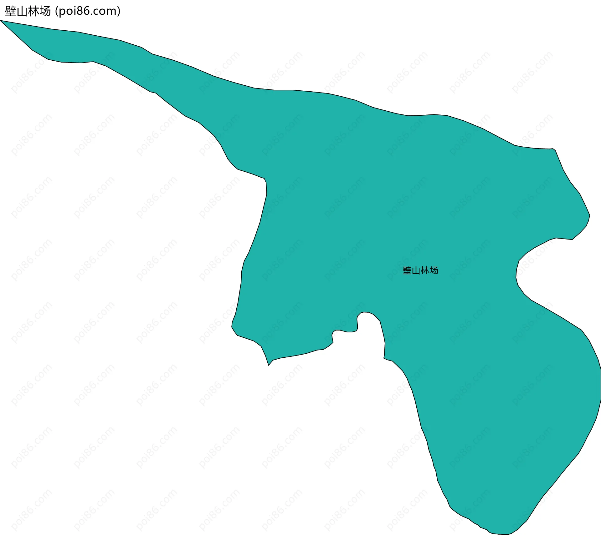 壁山林场边界地图