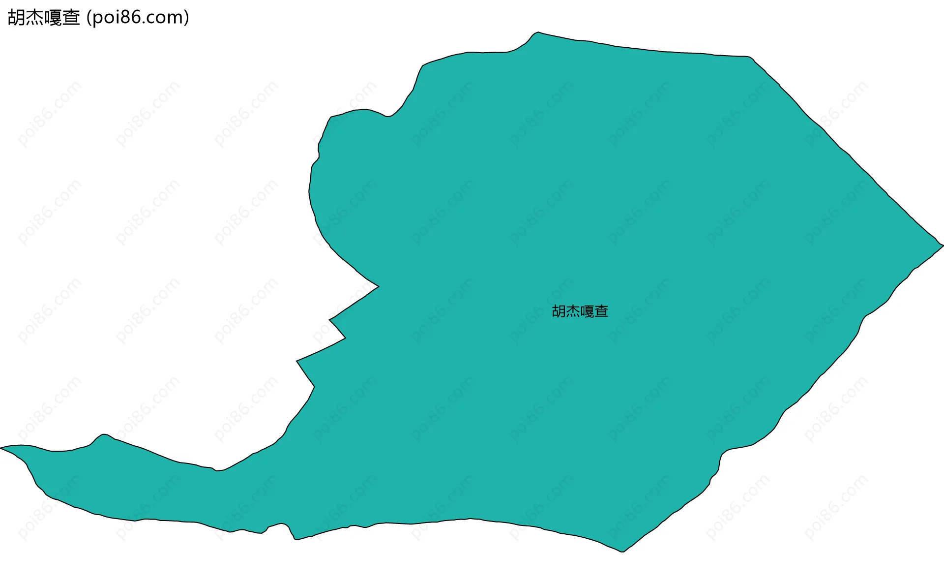 胡杰嘎查边界地图
