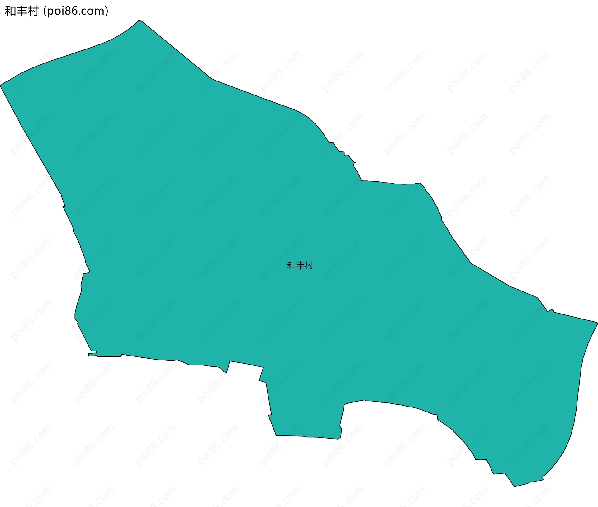 和丰村边界地图
