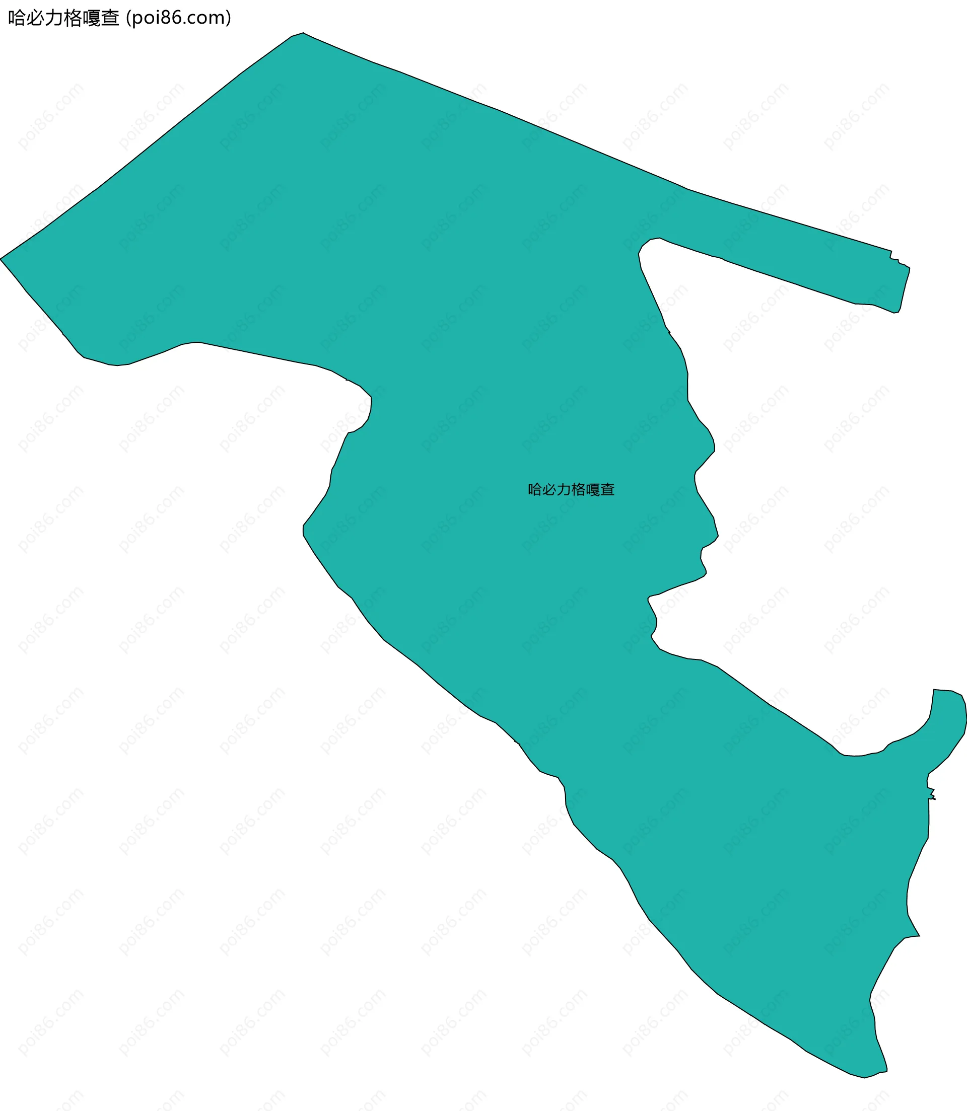 哈必力格嘎查边界地图