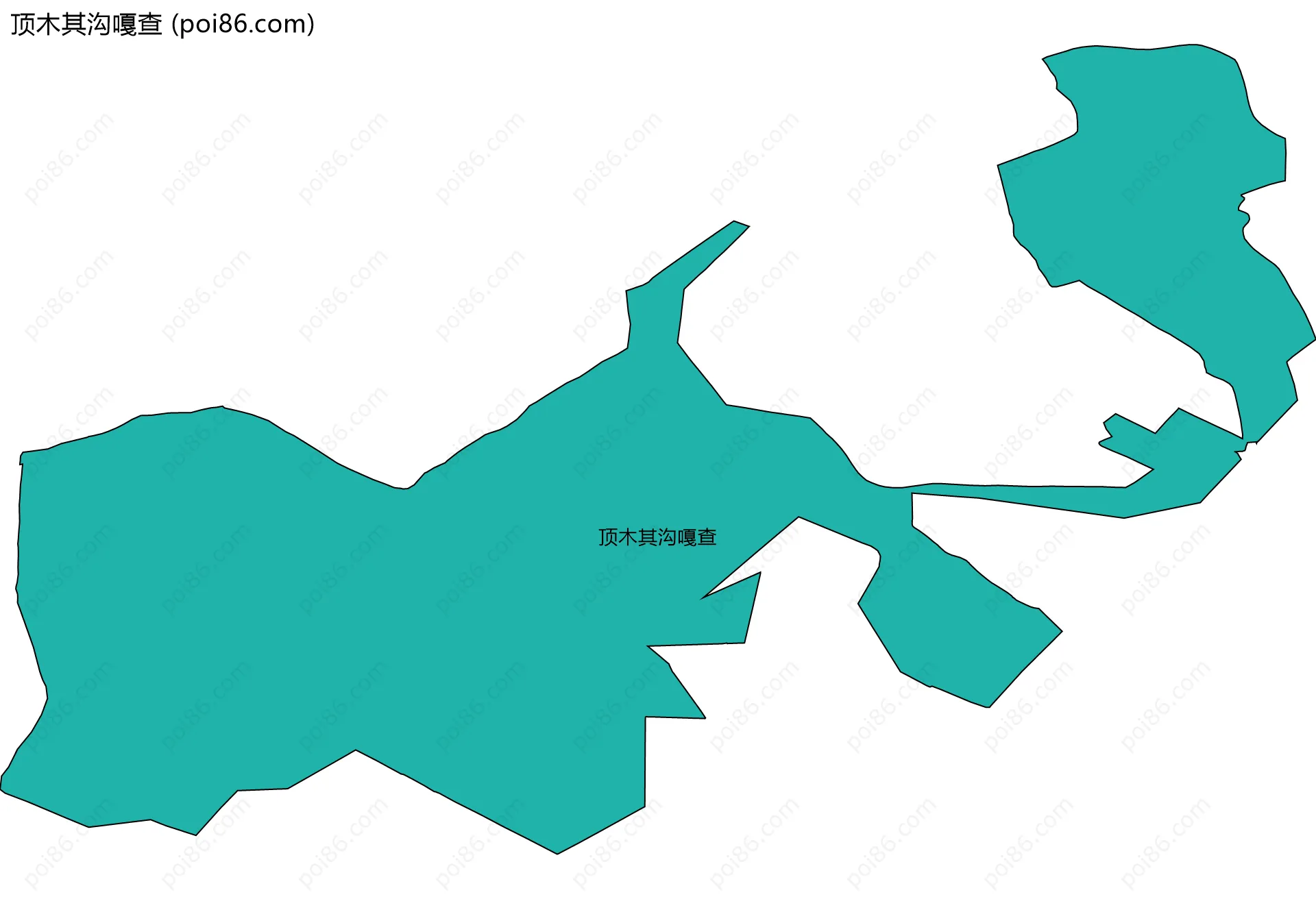顶木其沟嘎查边界地图