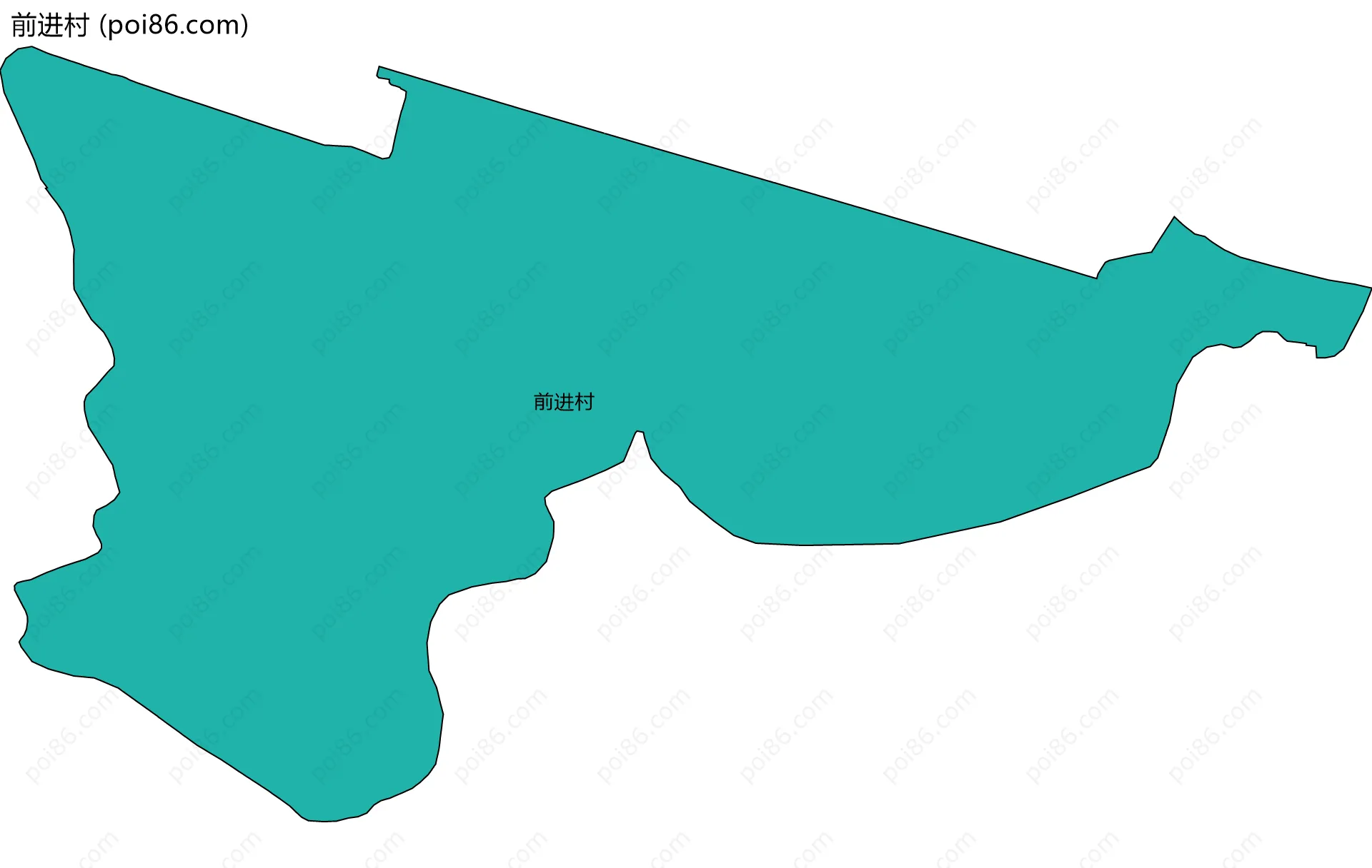 前进村边界地图