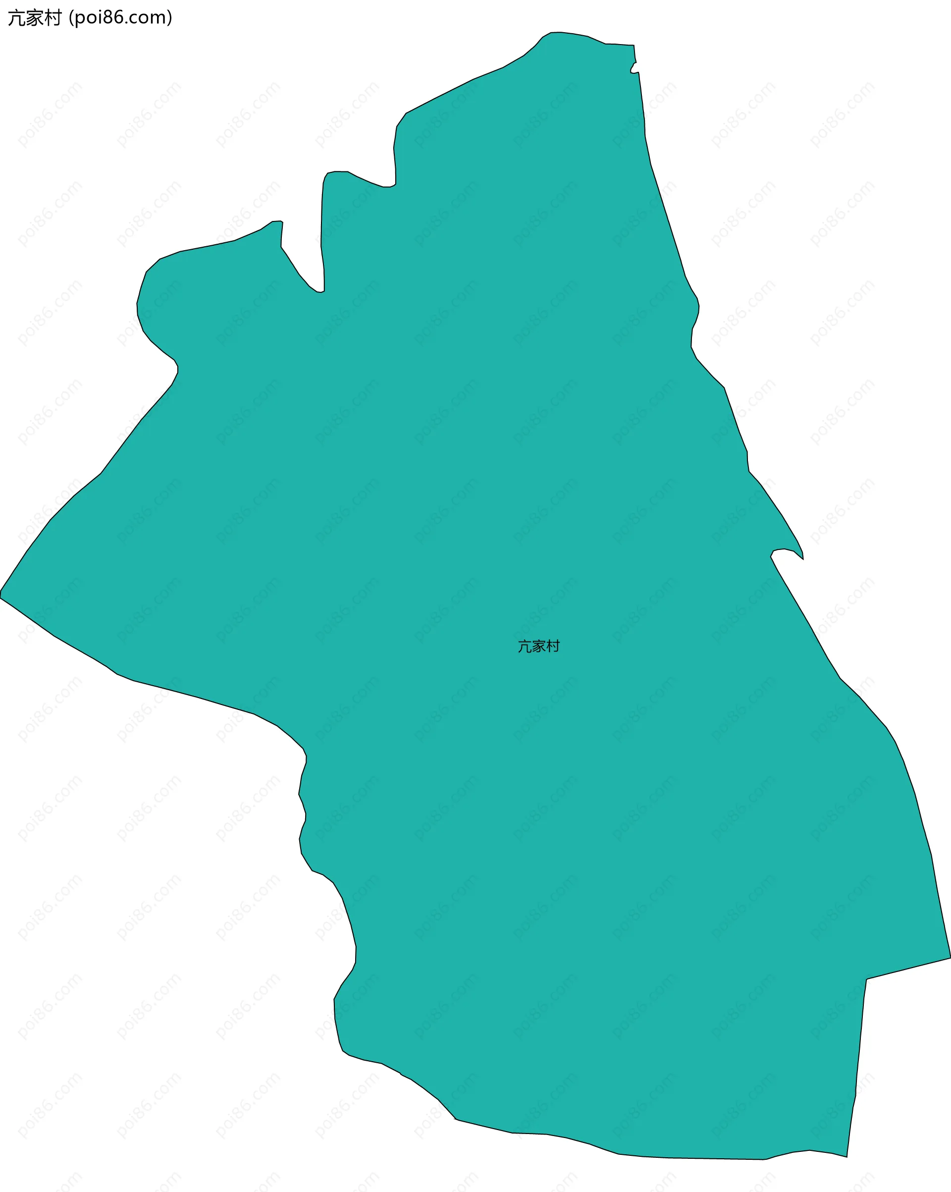 亢家村边界地图