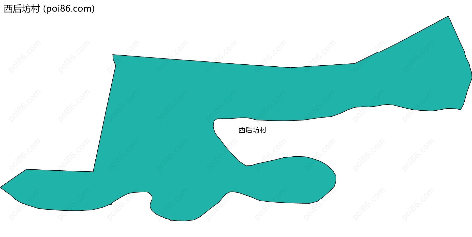 西后坊村边界地图