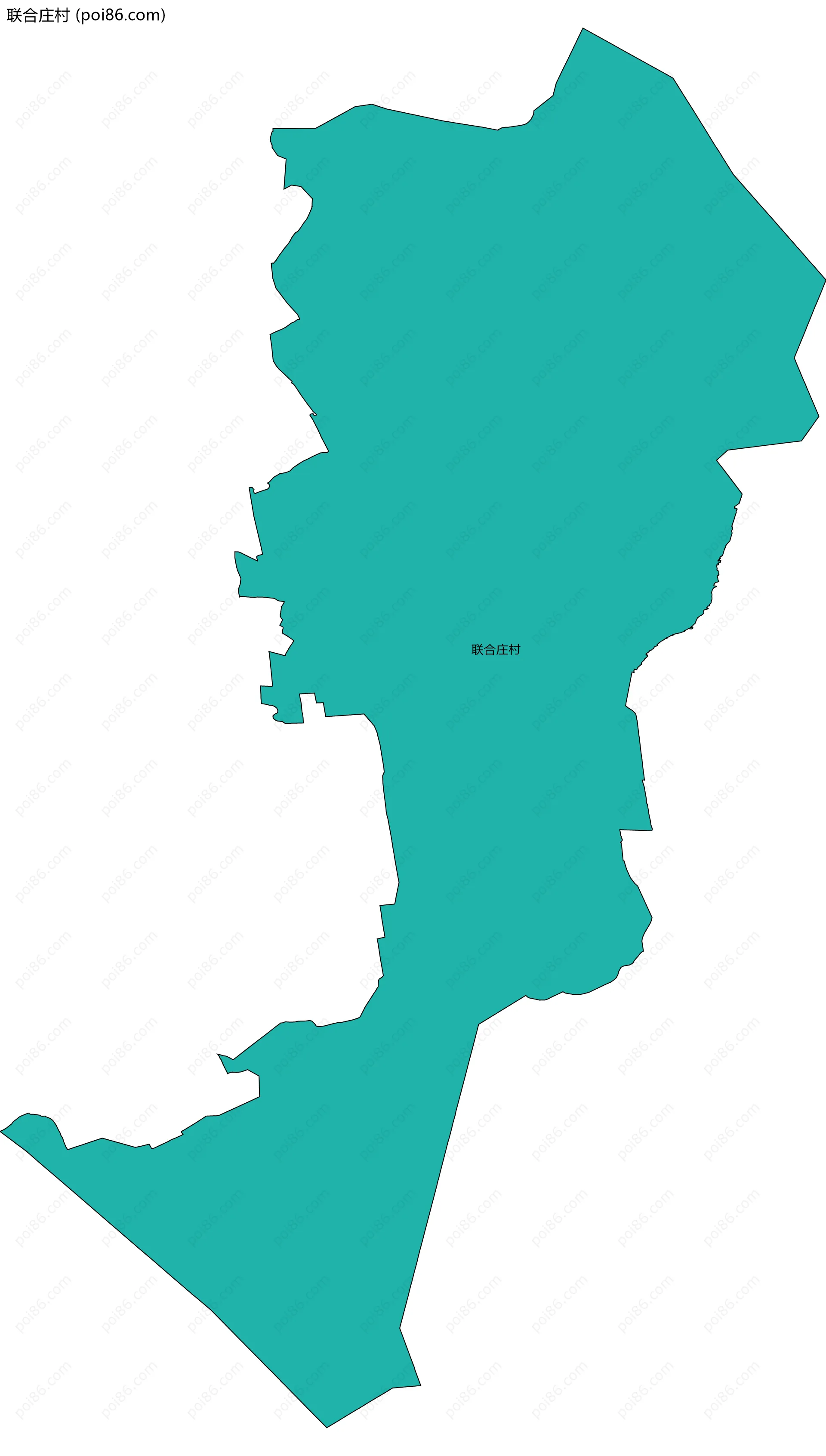 联合庄村边界地图