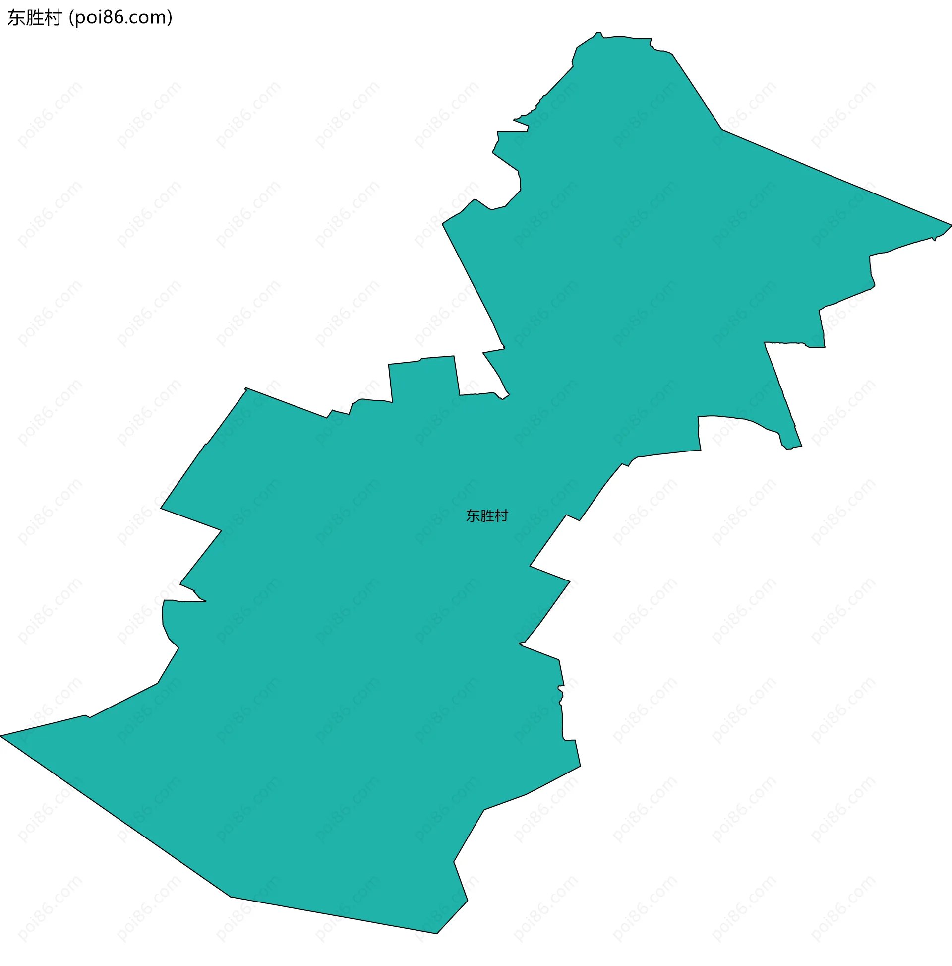 东胜村边界地图